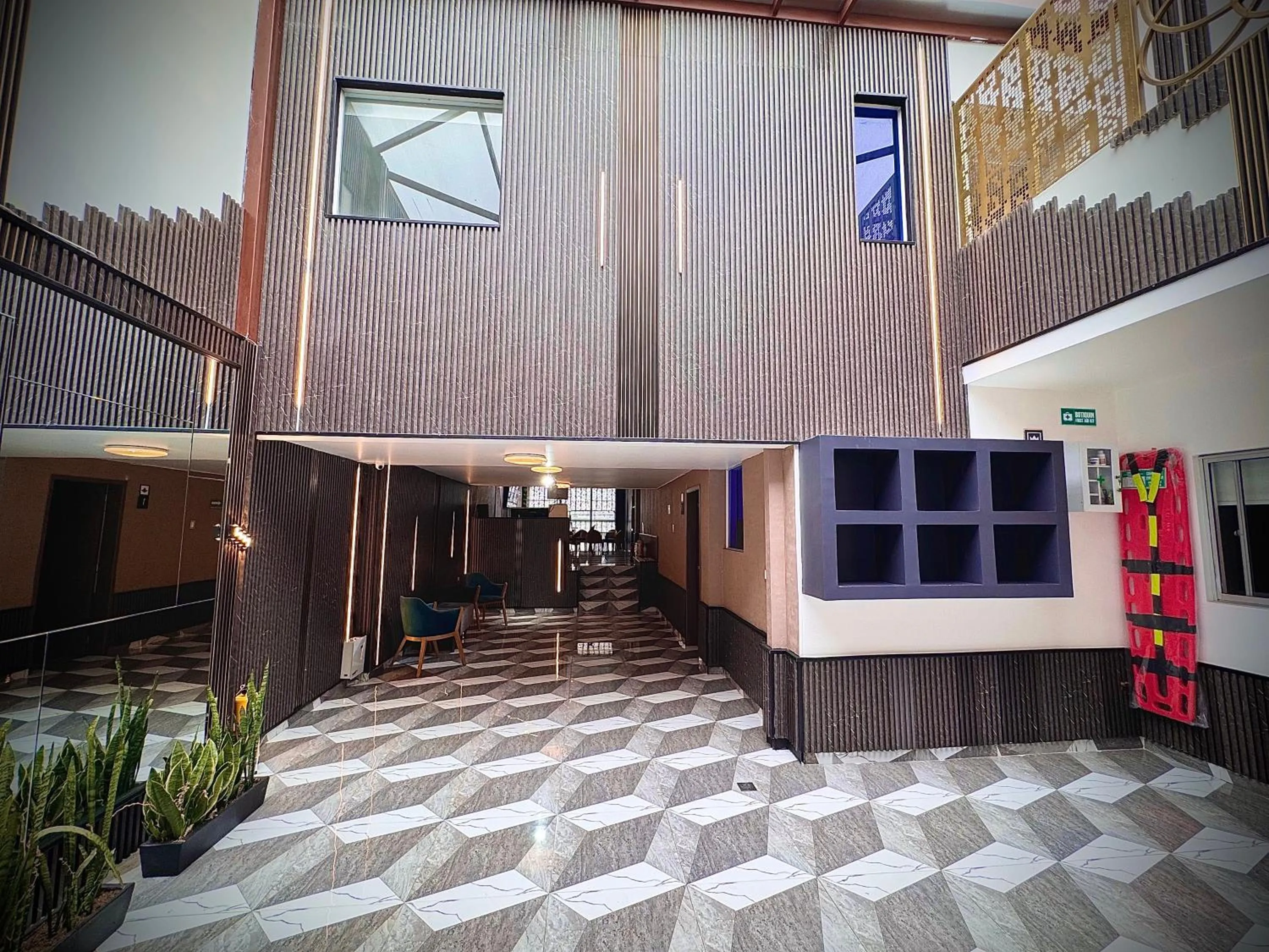 Patio in Hotel American Visa Normandia