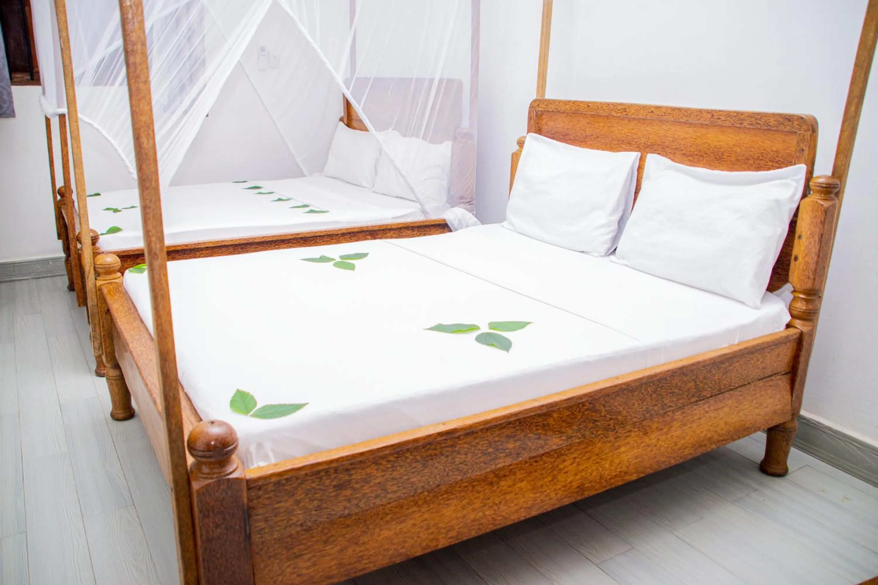 Bed in Amazing Beach Hotel Zanzibar