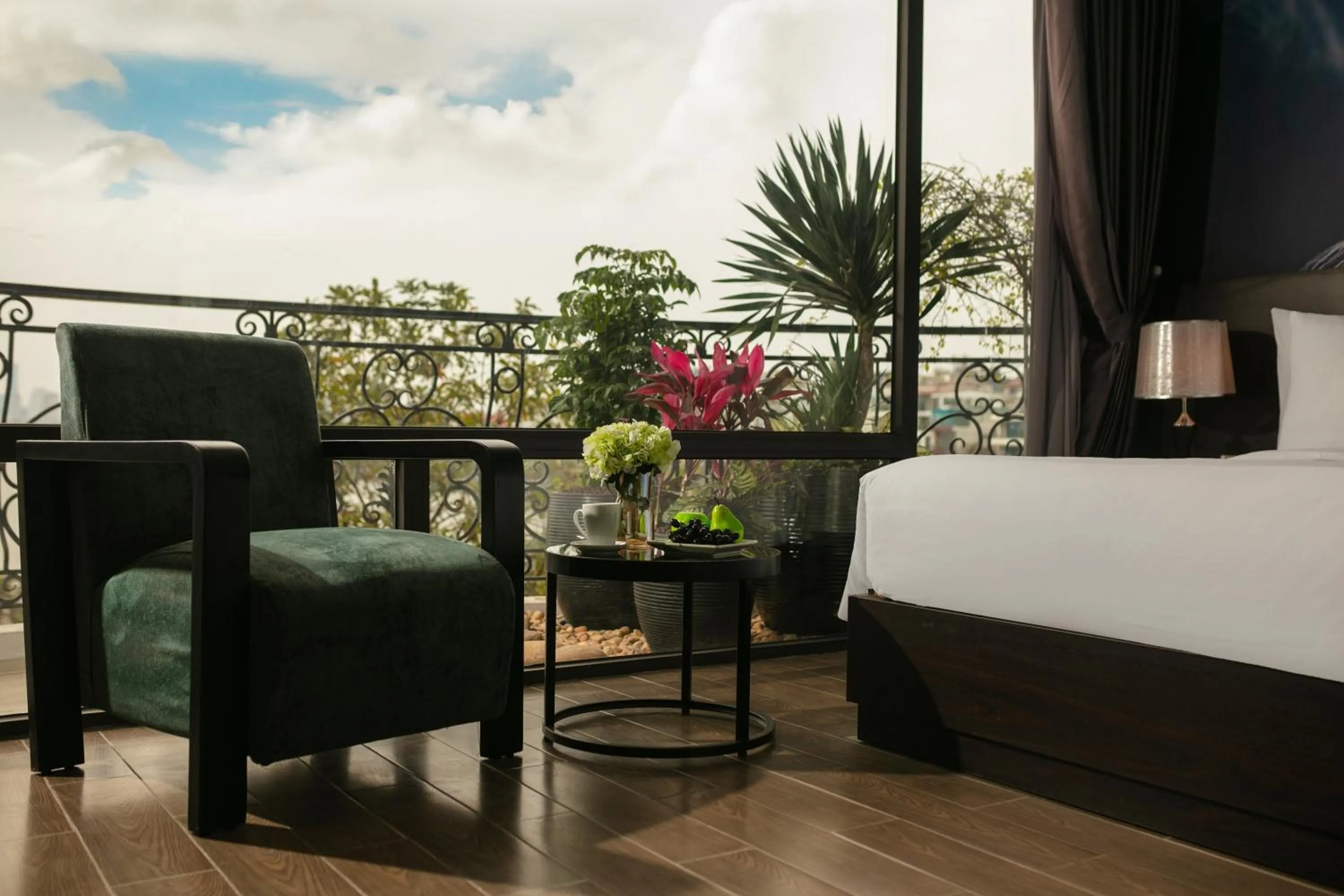 Seating area, Bed in Westlake Pearl Suites & Spa 70 Xuan Dieu - By Pegasy Group