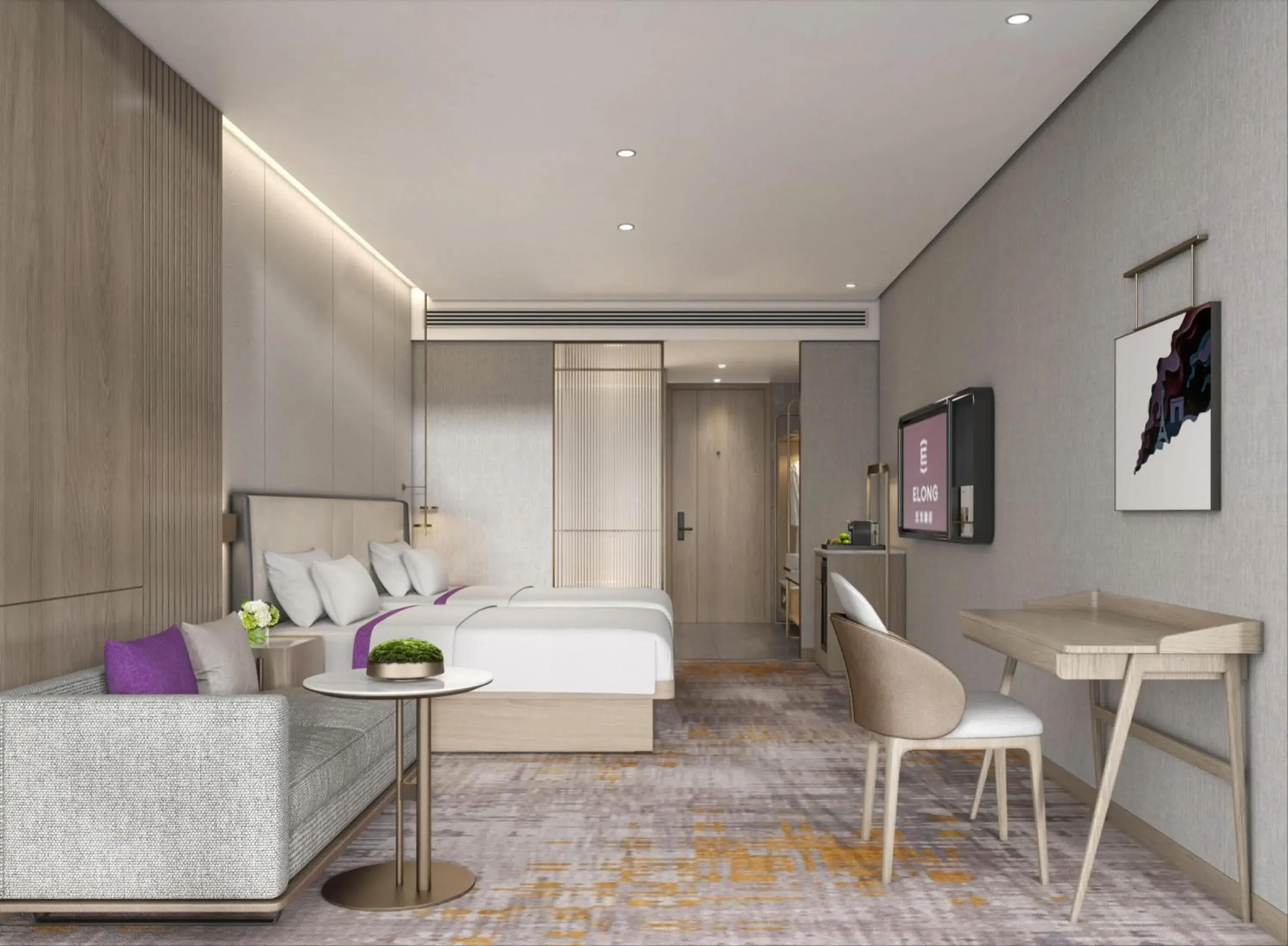 Deluxe Twin Room in Elong Hotel Jakarta PIK Deluxe Twin Room in Elong Hotel Jakarta PIK