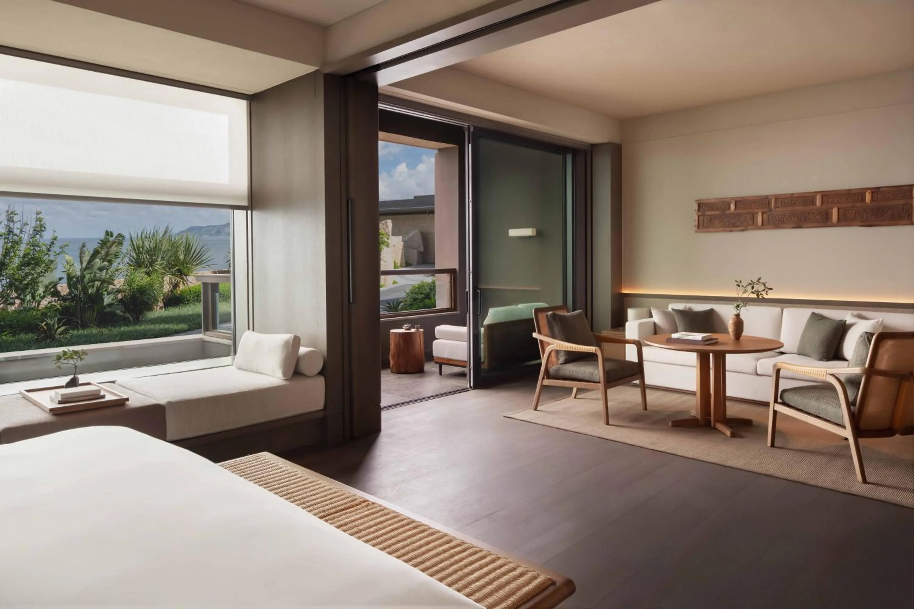 Living room, Bed in Alila Dong'Ao Island Zhuhai