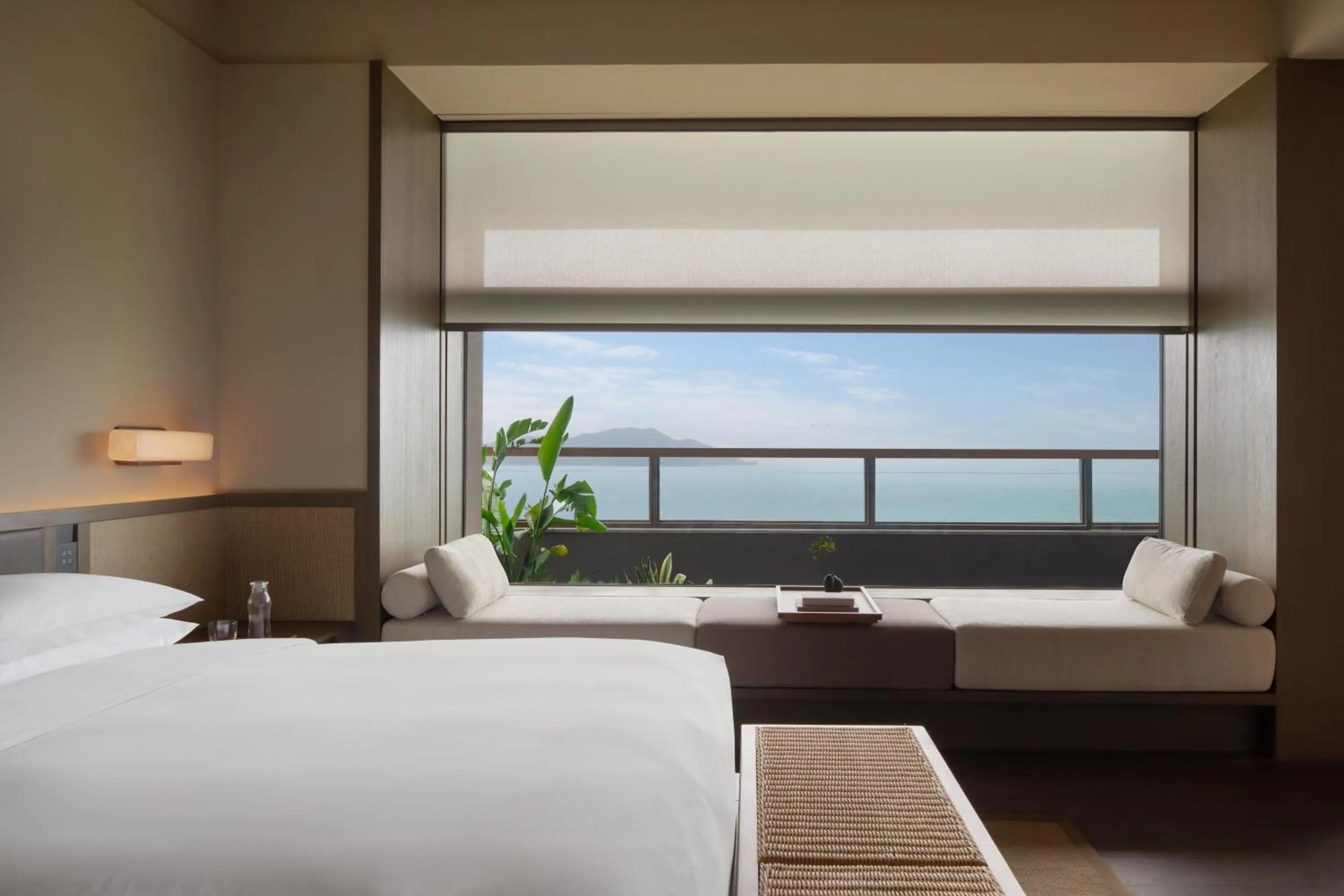 View (from property/room), Bed in Alila Dong'Ao Island Zhuhai