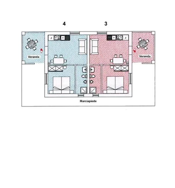 Floor plan in Villa Celeste Apartments Vieste -