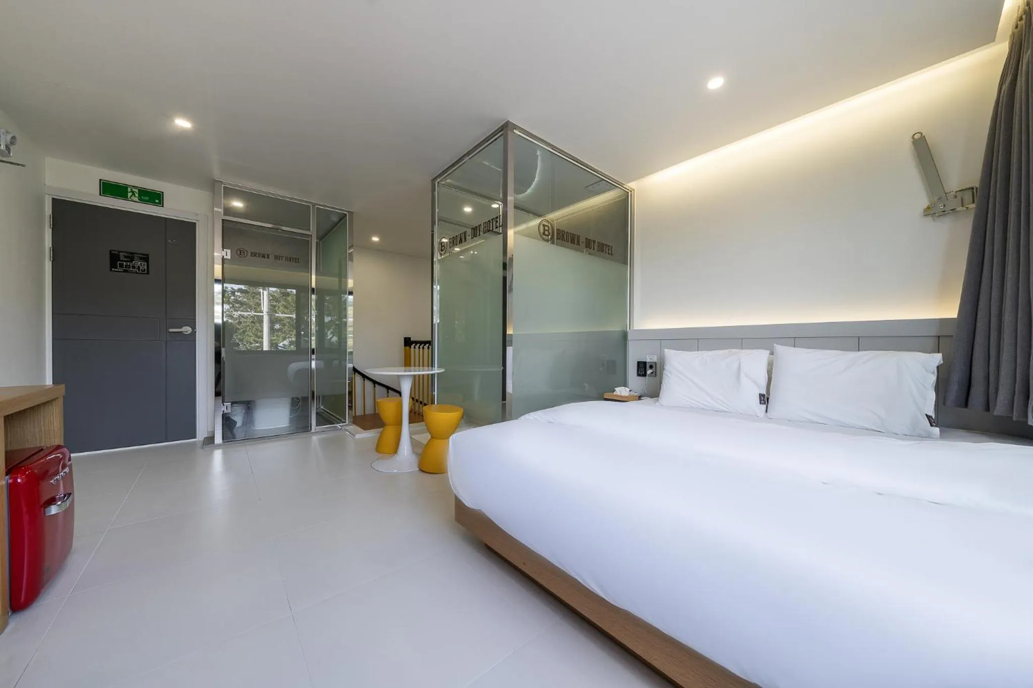 Bed in From H Brown Dot Hotel Gyeongju Yangnam