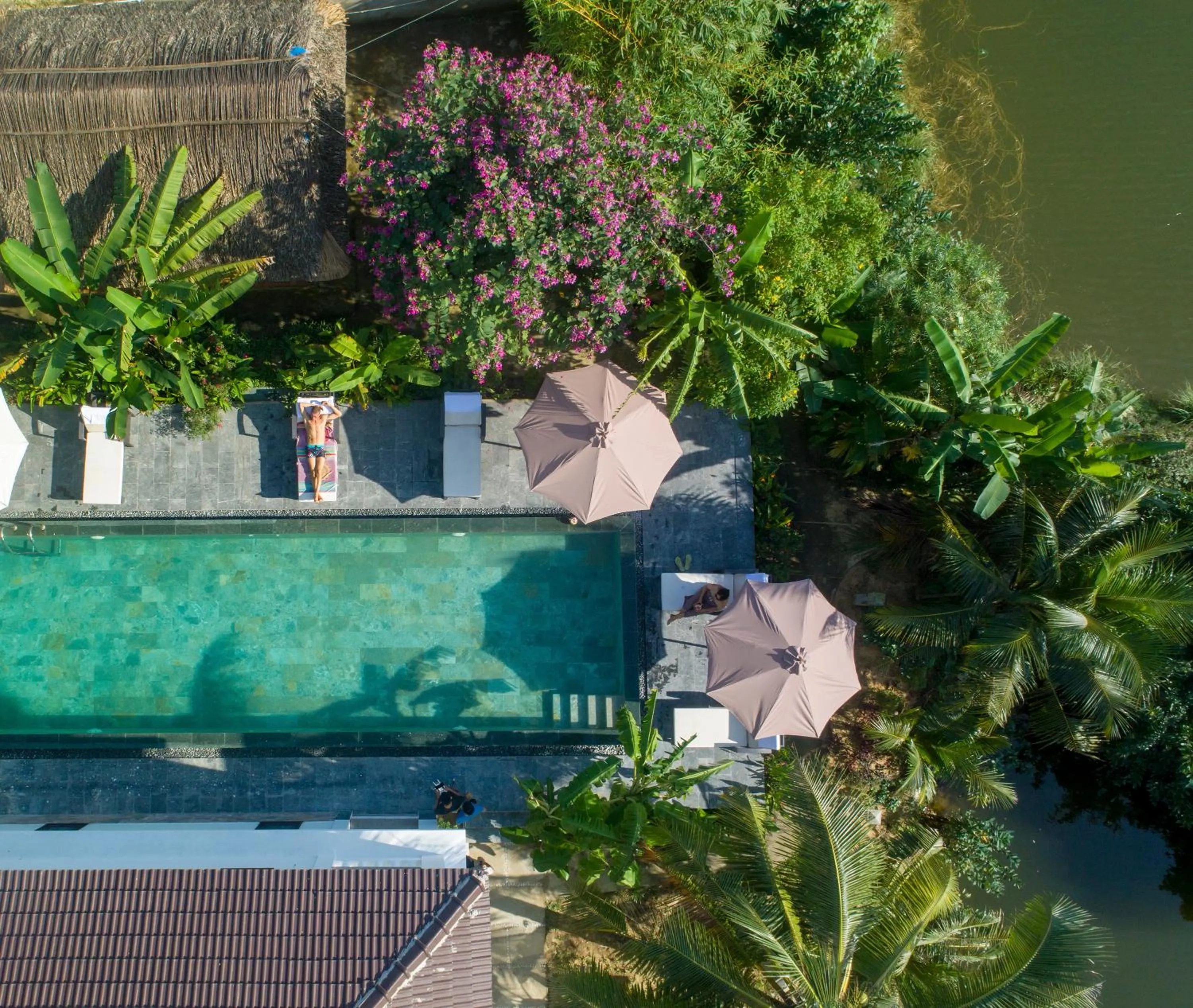 Bird's eye view, Pool View in Luna Villa