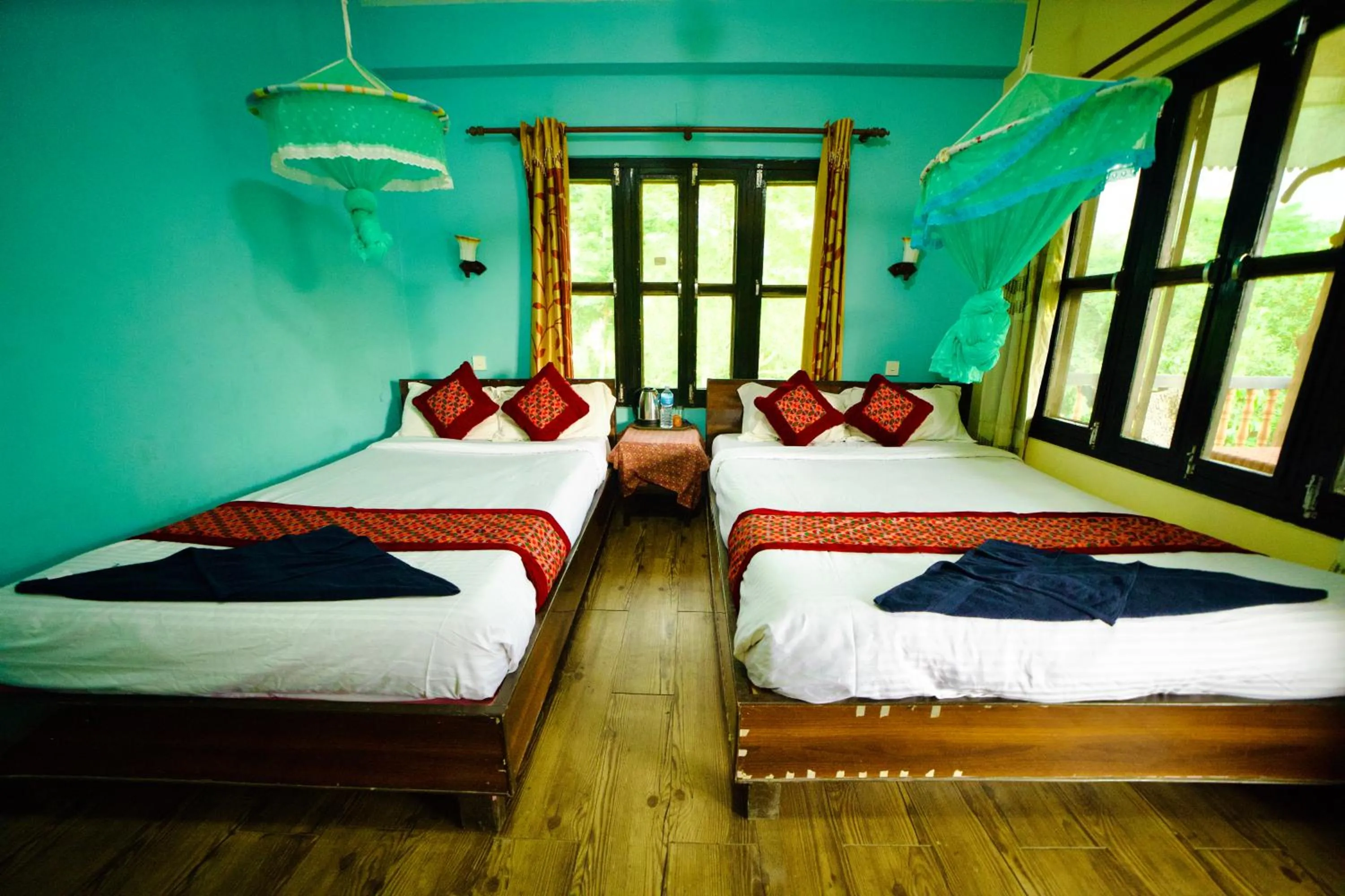 Double or Twin Room with Garden View in Chitwan Gaida Lodge - Animal Lovers & Birdwatchers Paradise