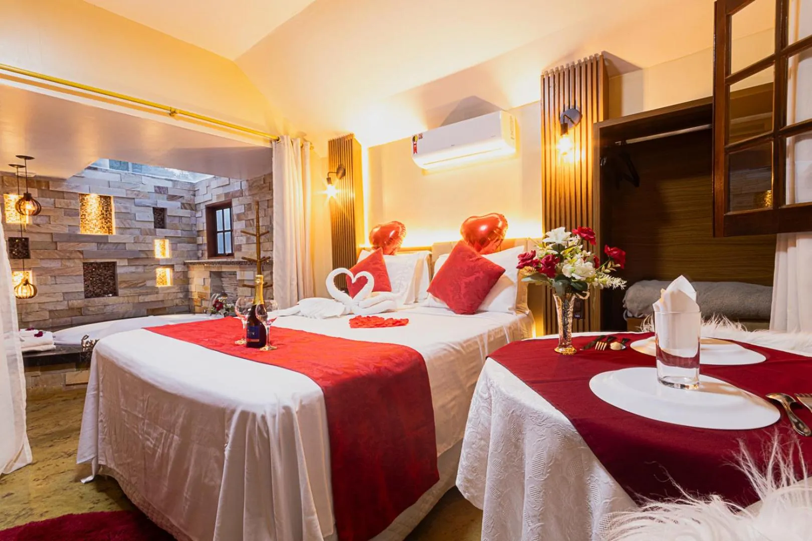 Bed in Pousada Chale Luiz