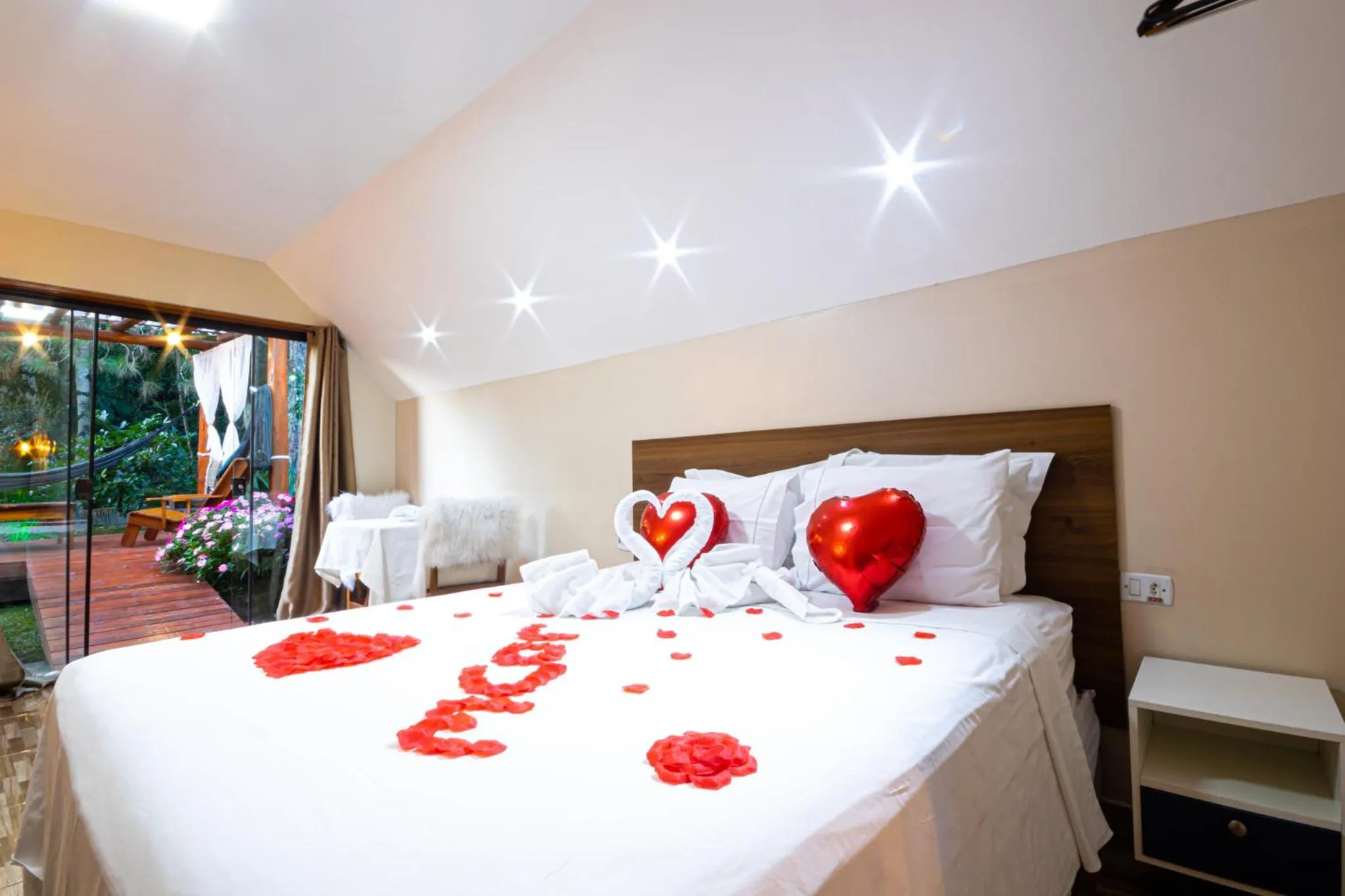 Bed in Pousada Chale Luiz