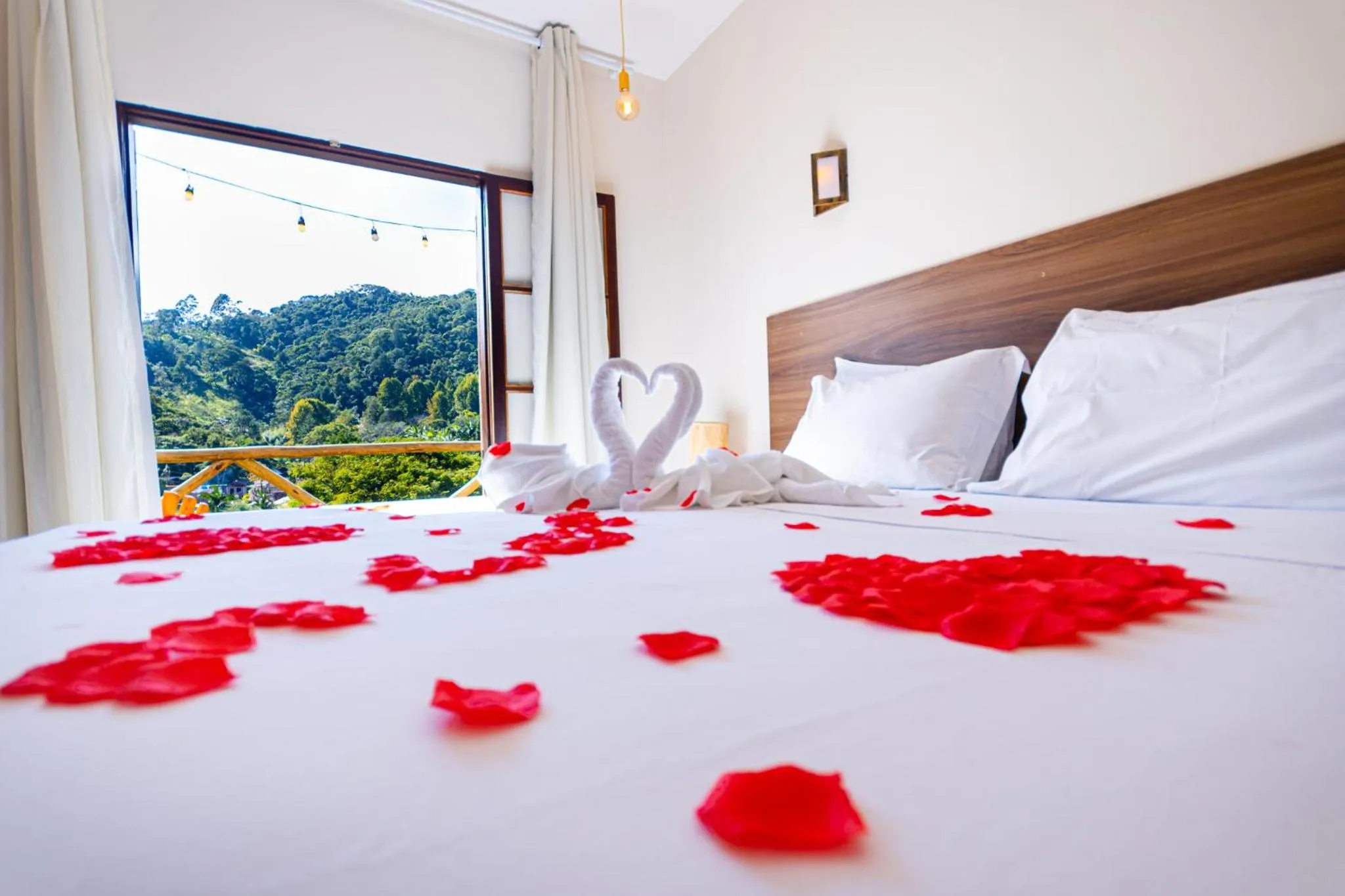 Bed in Pousada Chale Luiz