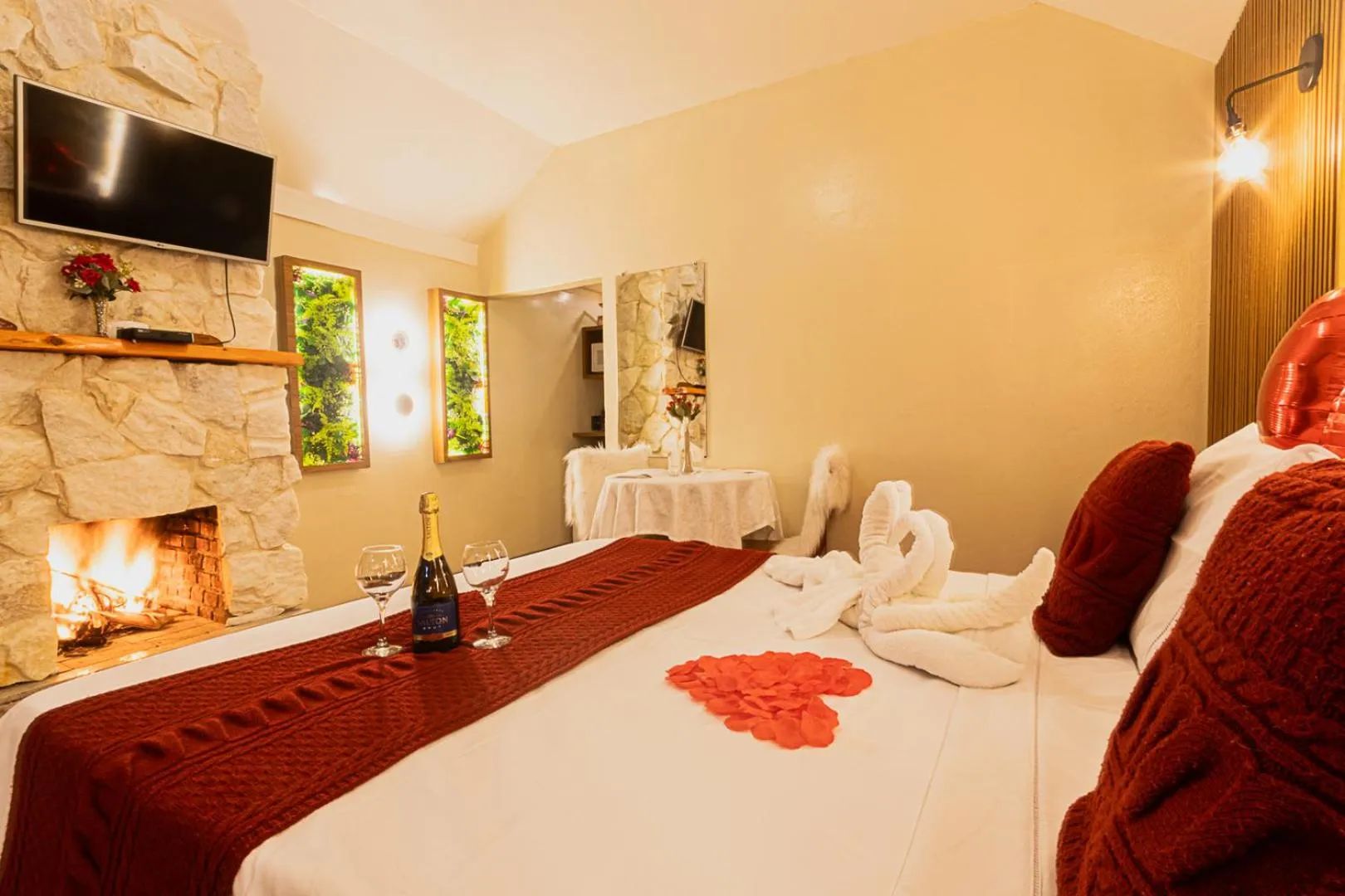 Bed in Pousada Chale Luiz