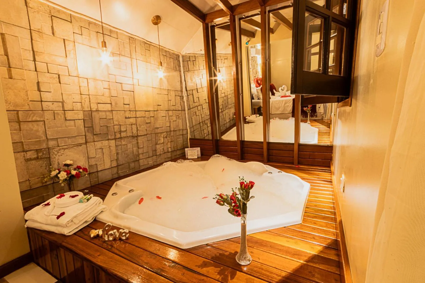 Bed in Pousada Chale Luiz