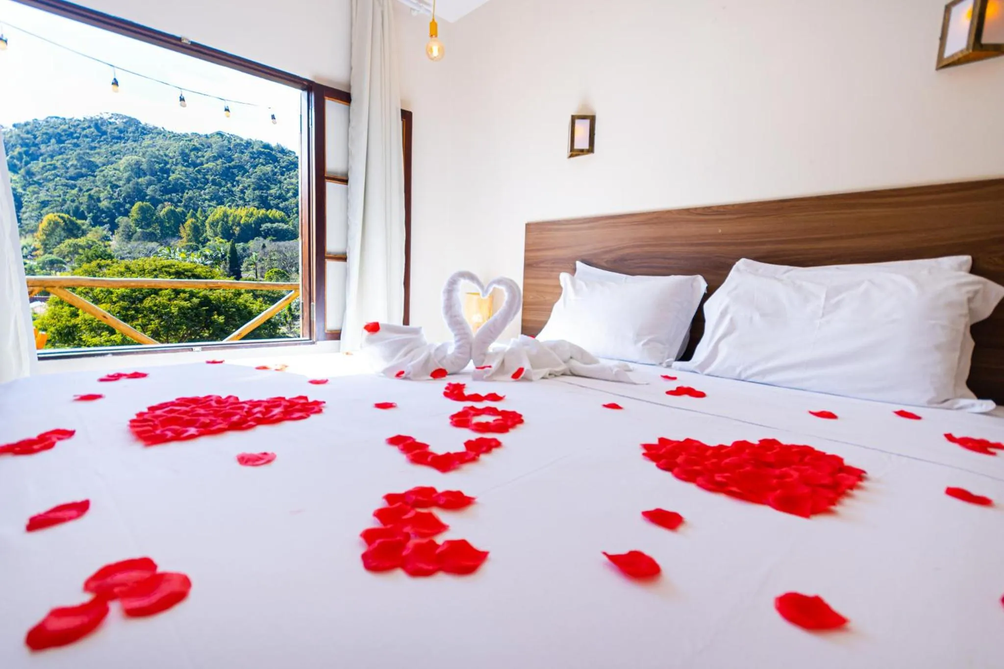 Bed in Pousada Chale Luiz