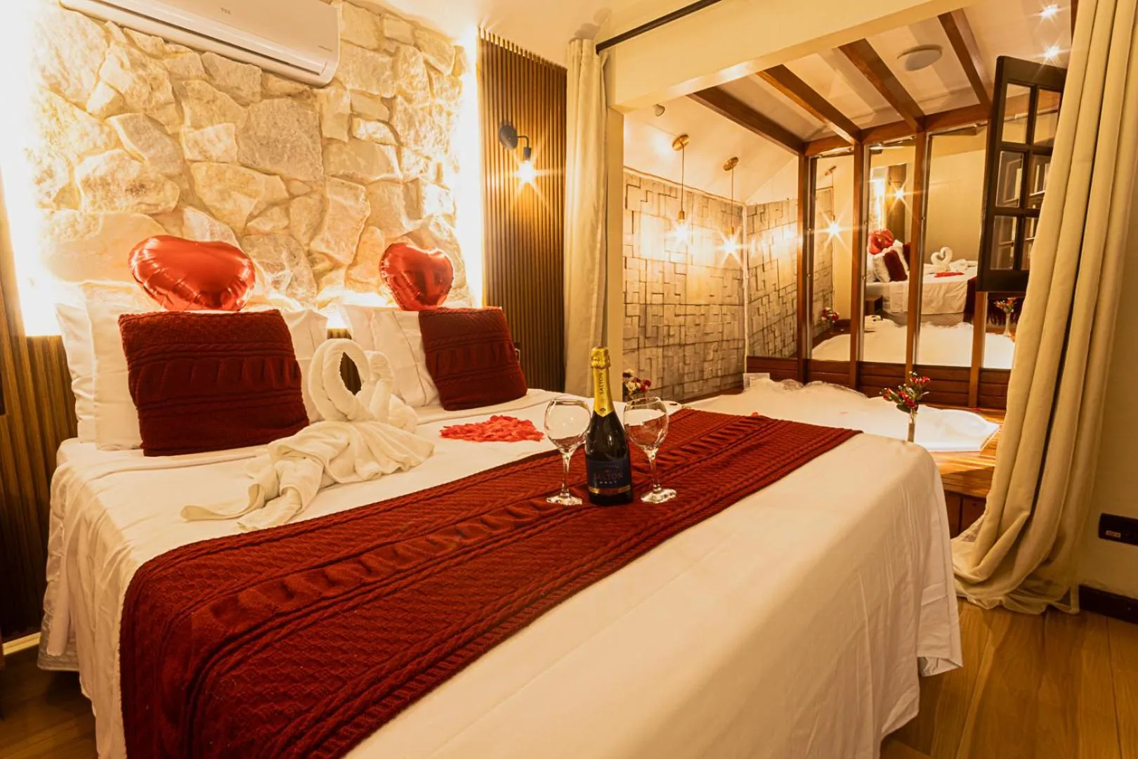 Bed in Pousada Chale Luiz