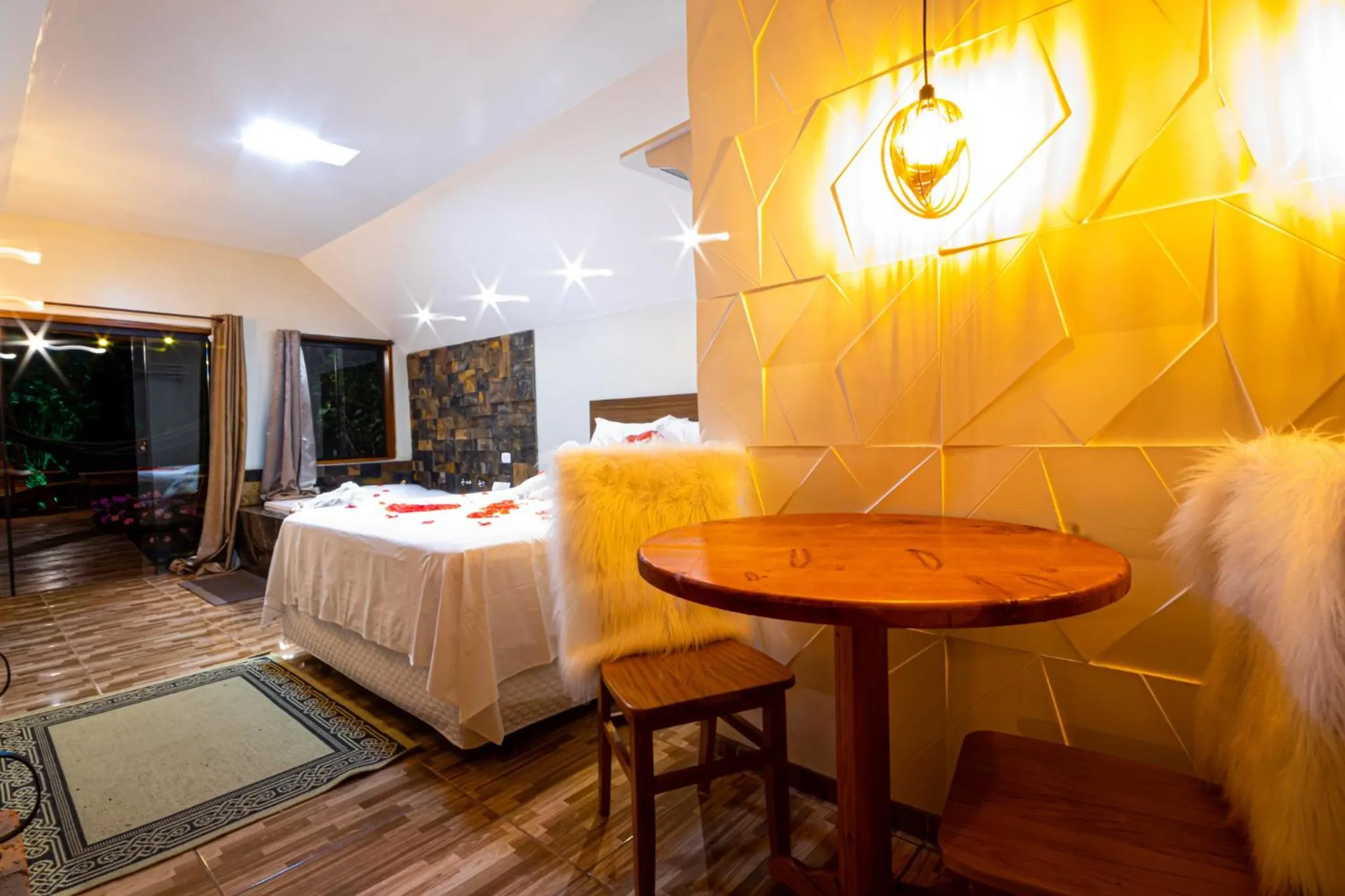 Bed in Pousada Chale Luiz