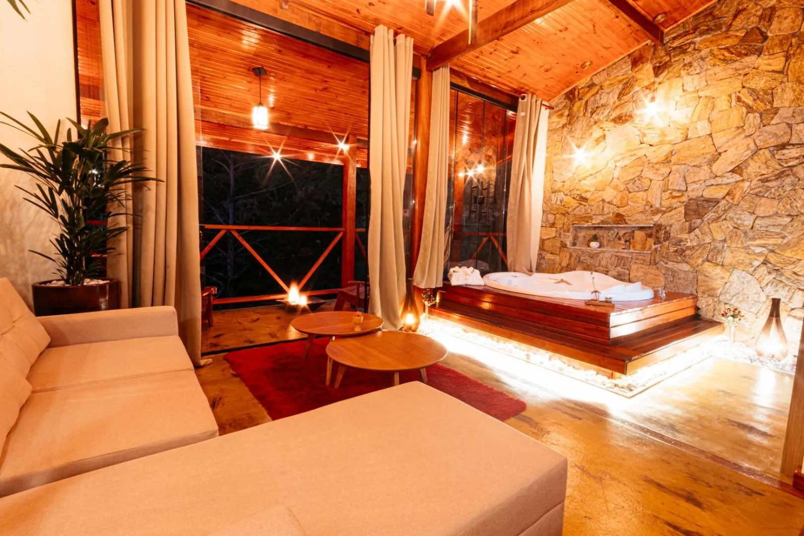 Bed in Pousada Chale Luiz