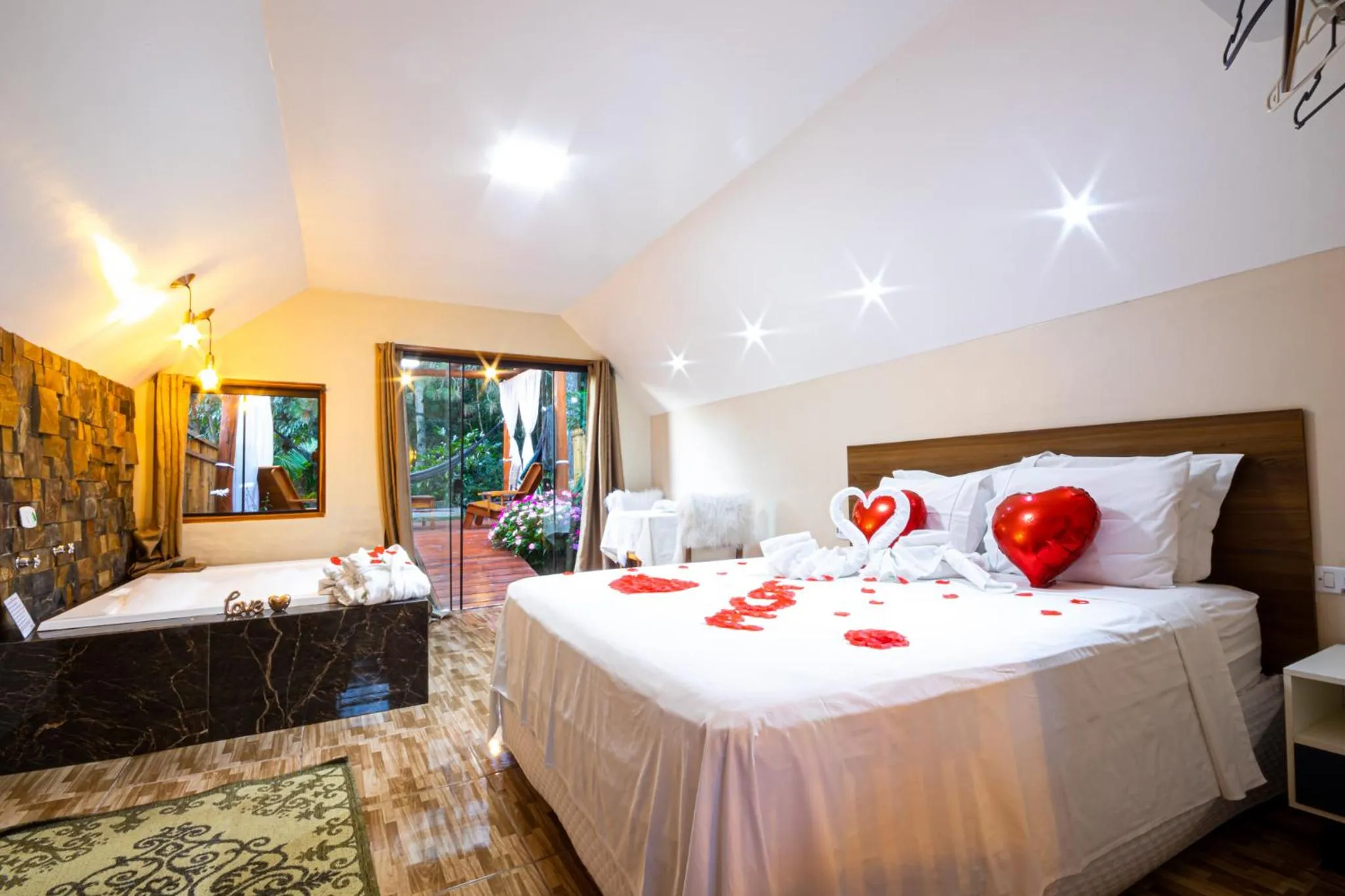 Bed in Pousada Chale Luiz