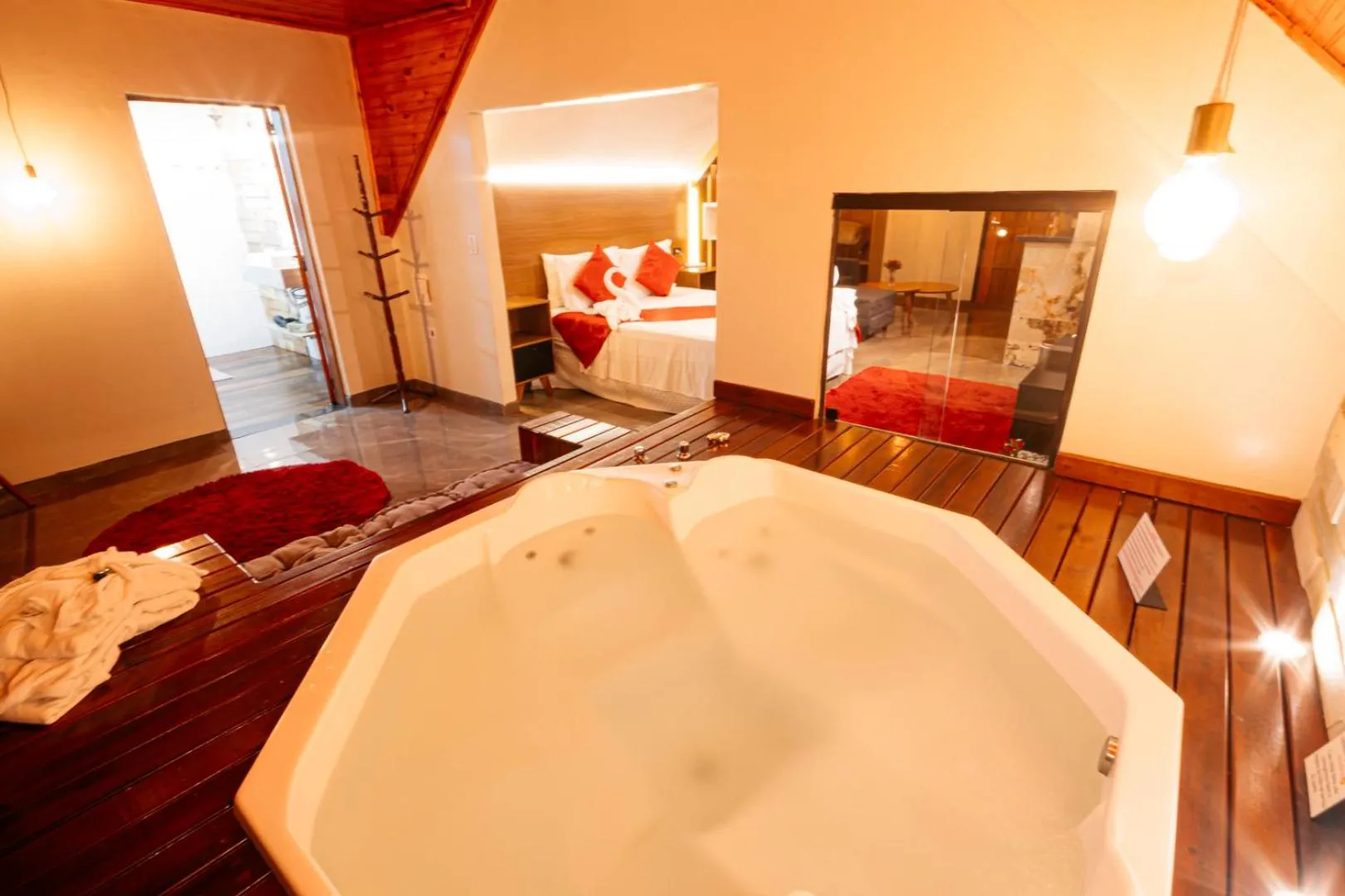 Bed in Pousada Chale Luiz