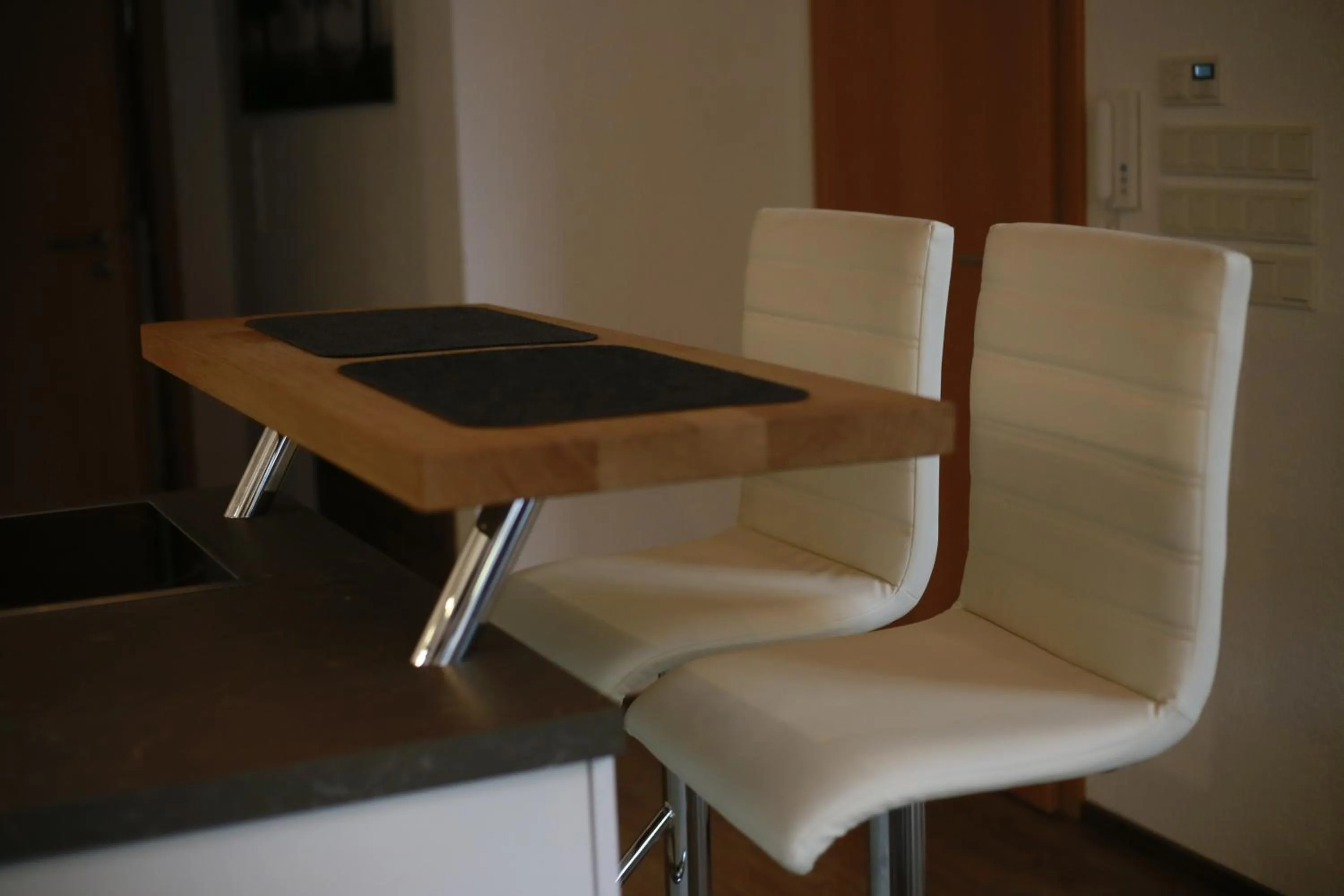 Kitchen or kitchenette in Ferienwohnung am Weinberg