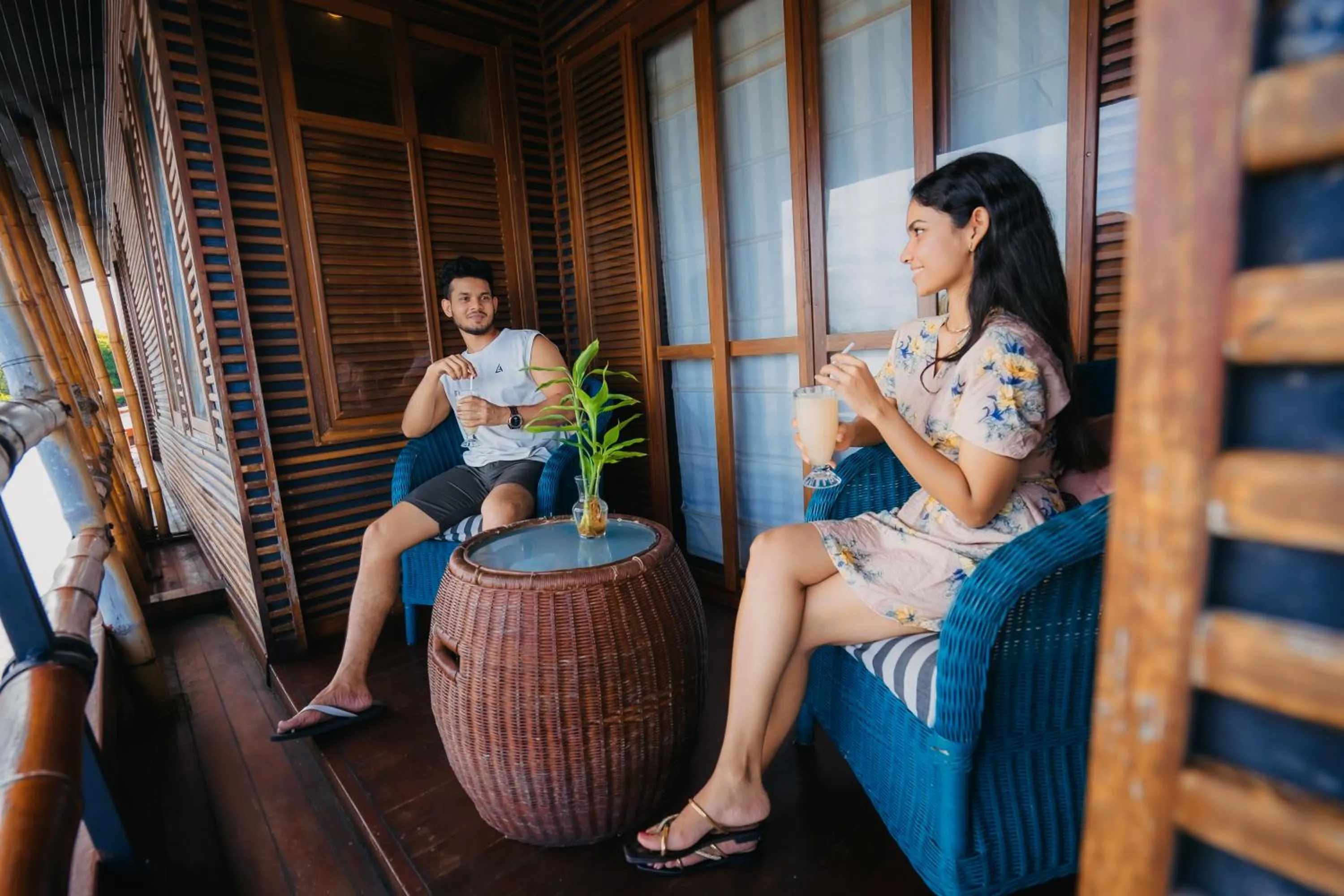 Balcony/Terrace in Yathra Houseboat