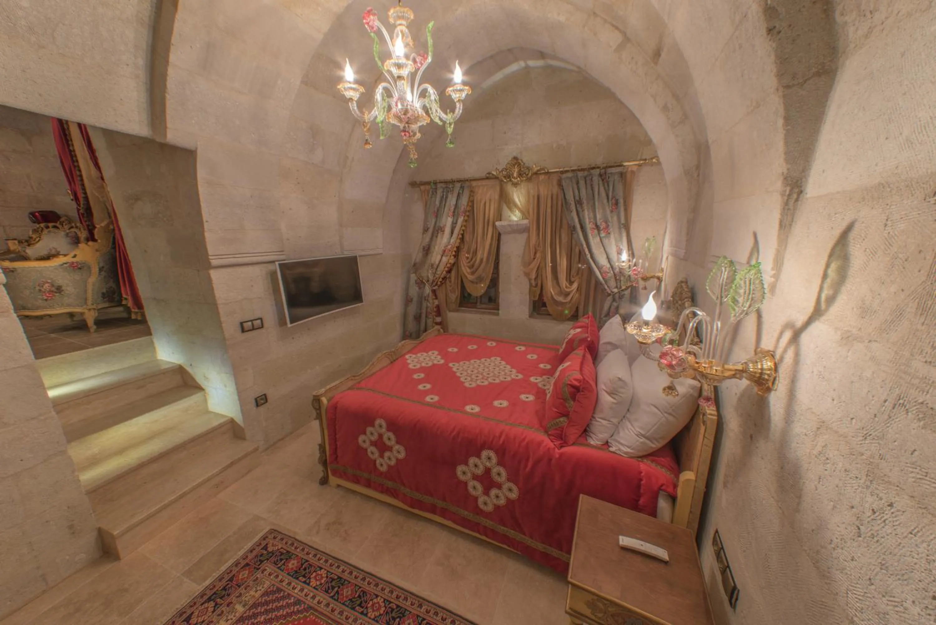 Bedroom, Bed in Elika Cave Suites & Spa