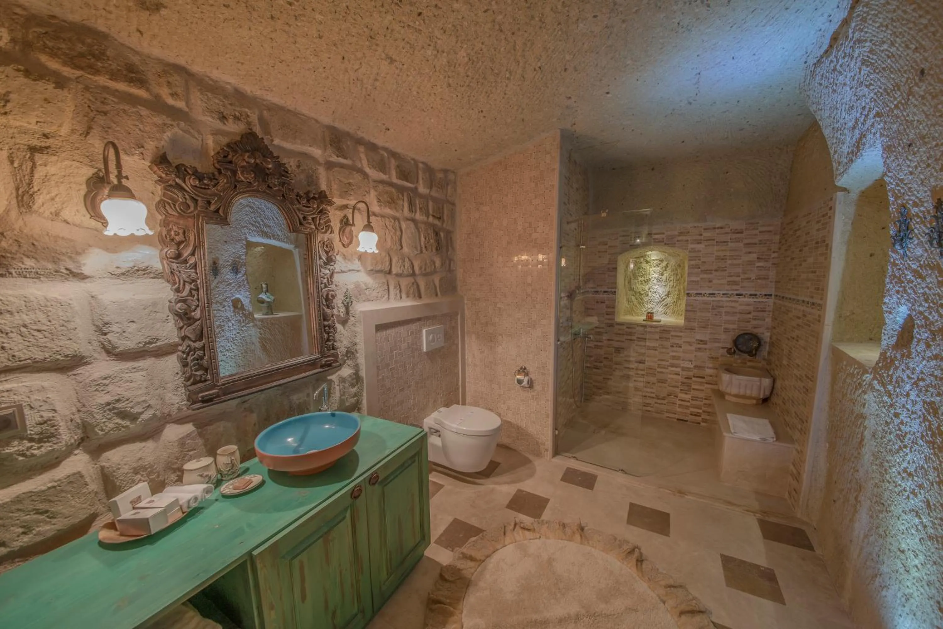Bathroom in Elika Cave Suites & Spa