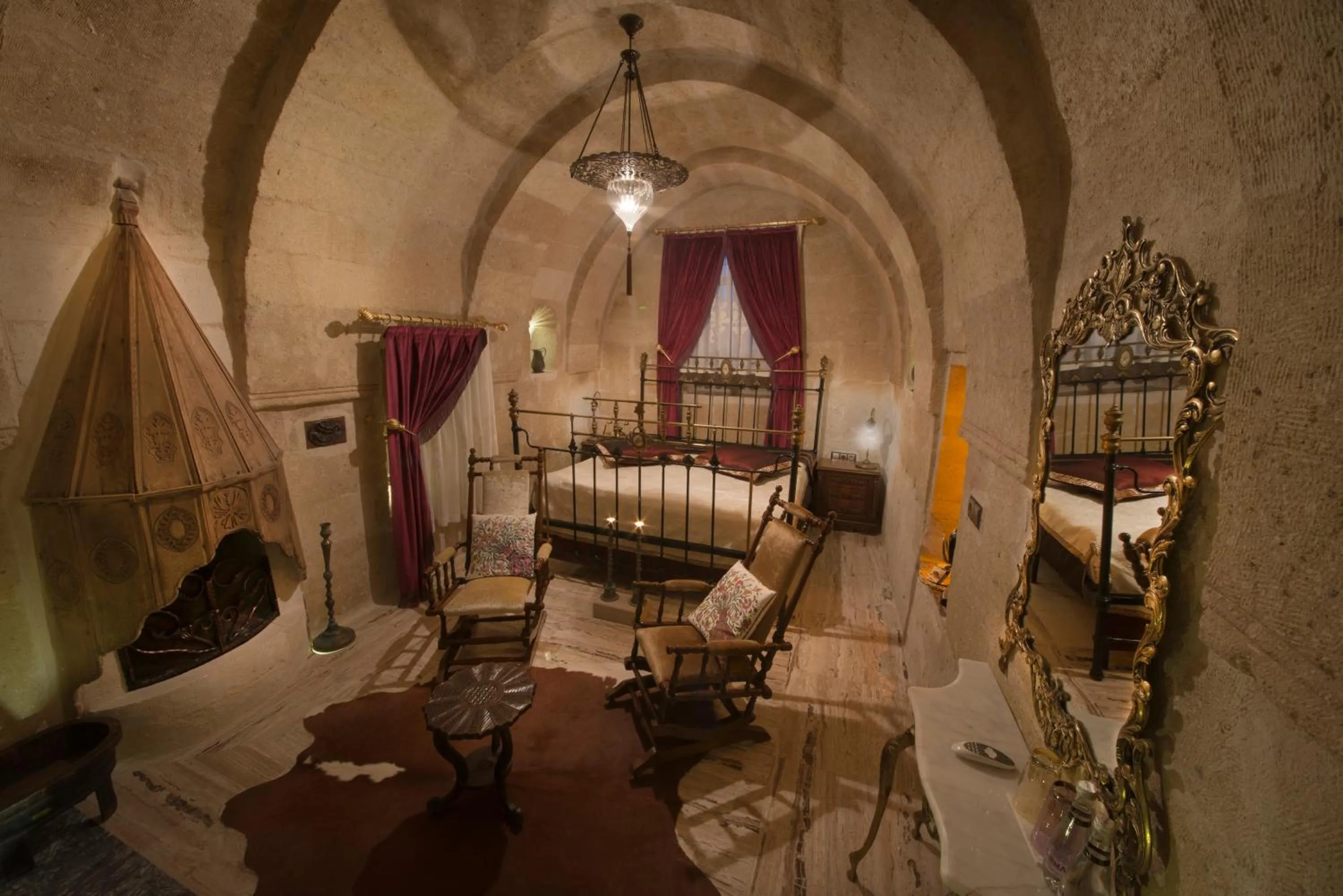 Living room, Bed in Elika Cave Suites & Spa