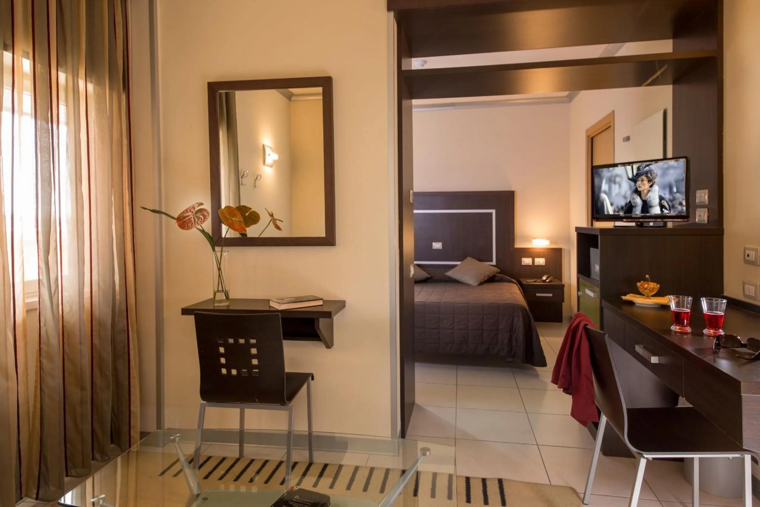 Decorative detail, Bed in Hotel Mediterraneo