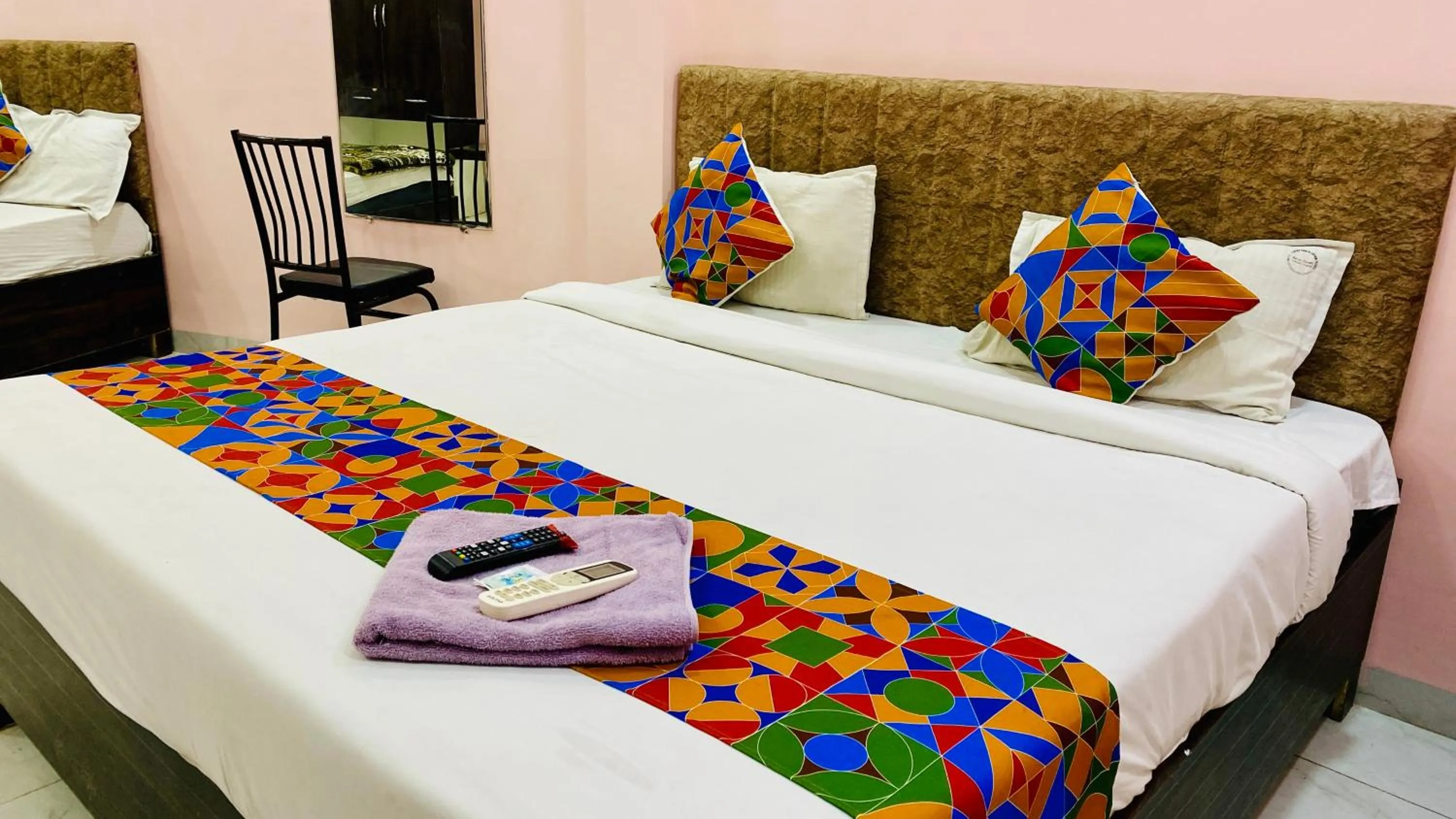 Bed in Hotel Dev Shree