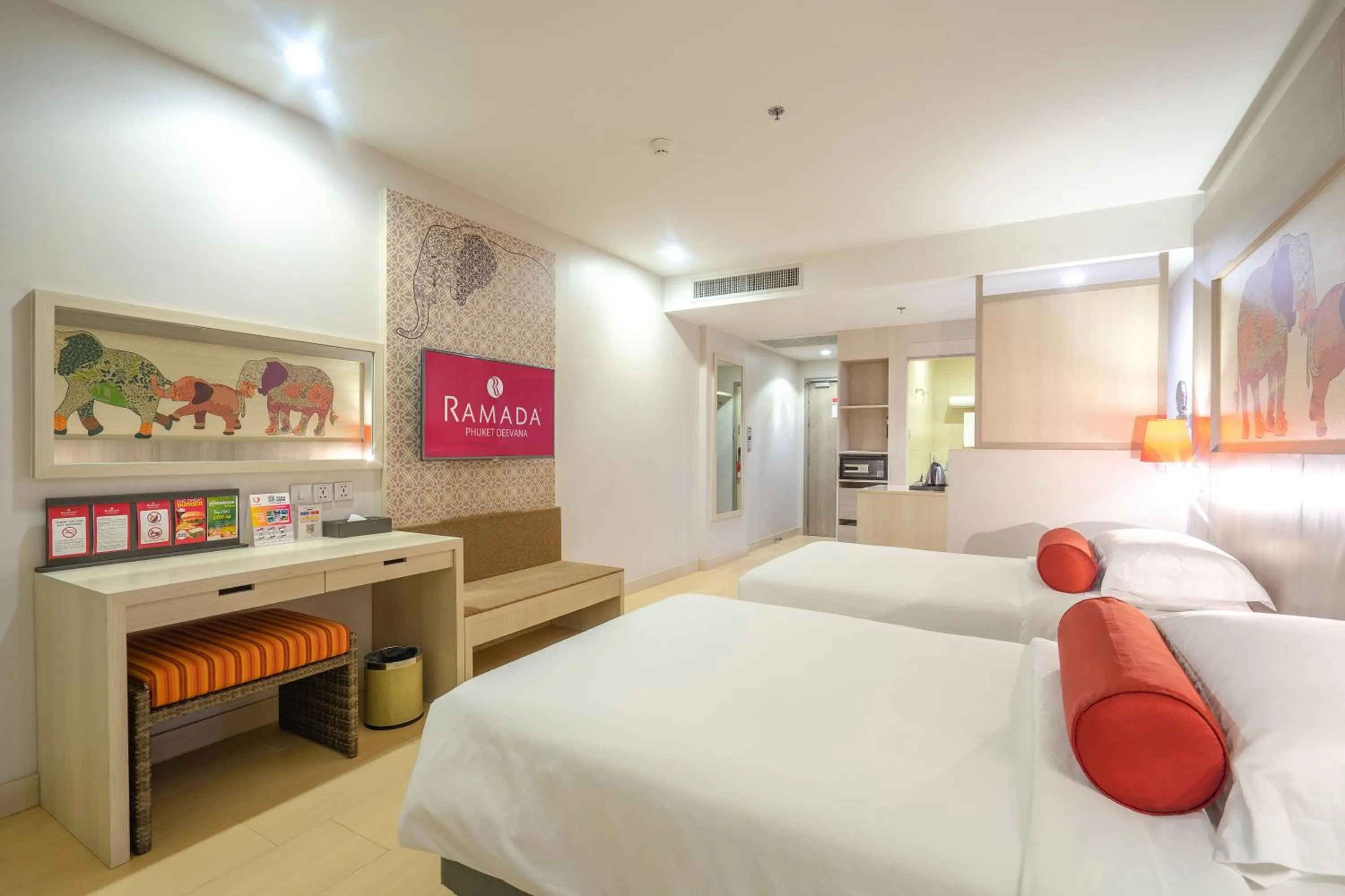 Shower, Bed in Ramada by Wyndham Phuket Deevana