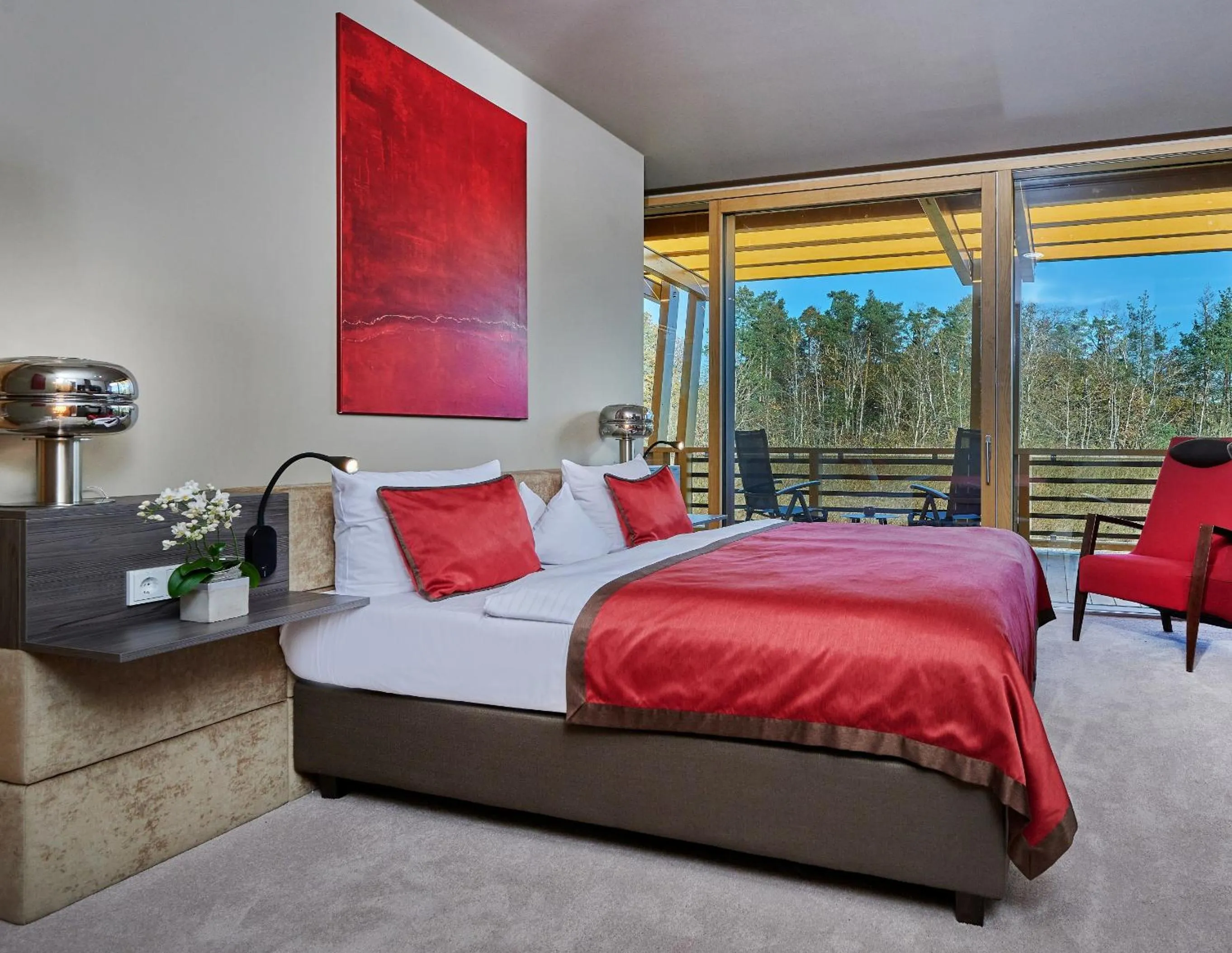 Photo of the whole room, Bed in Der Birkenhof Spa & Genuss Resort