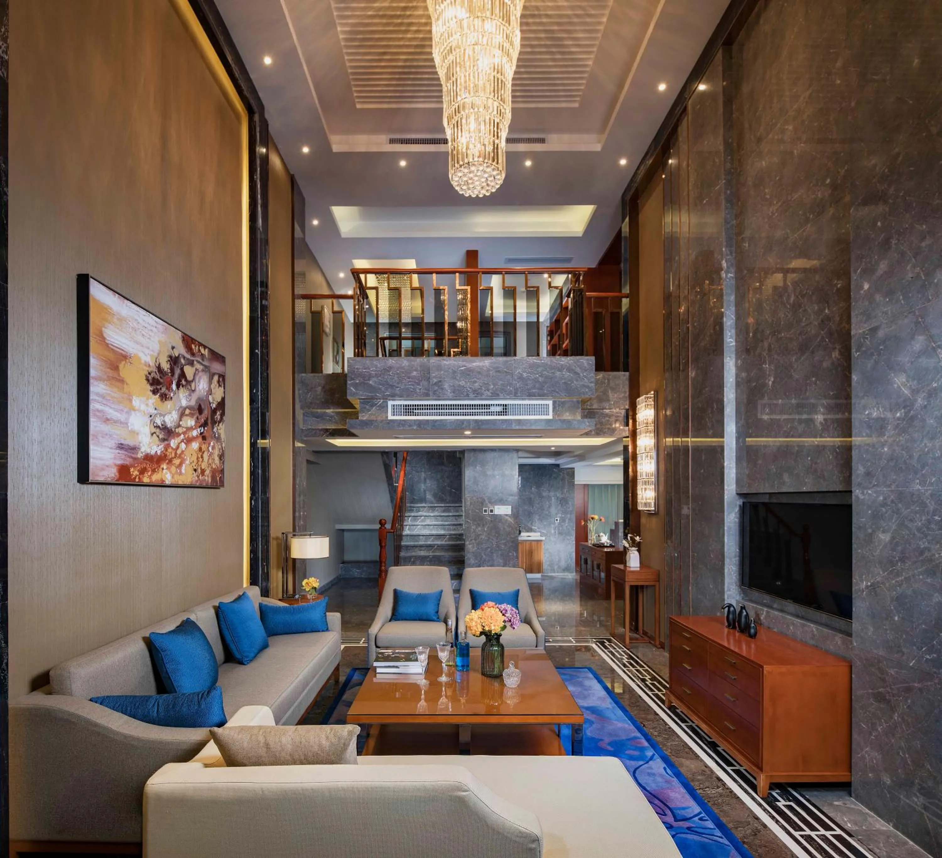 Living room in Sentosa Hotel Apartment Taoyuan Branch