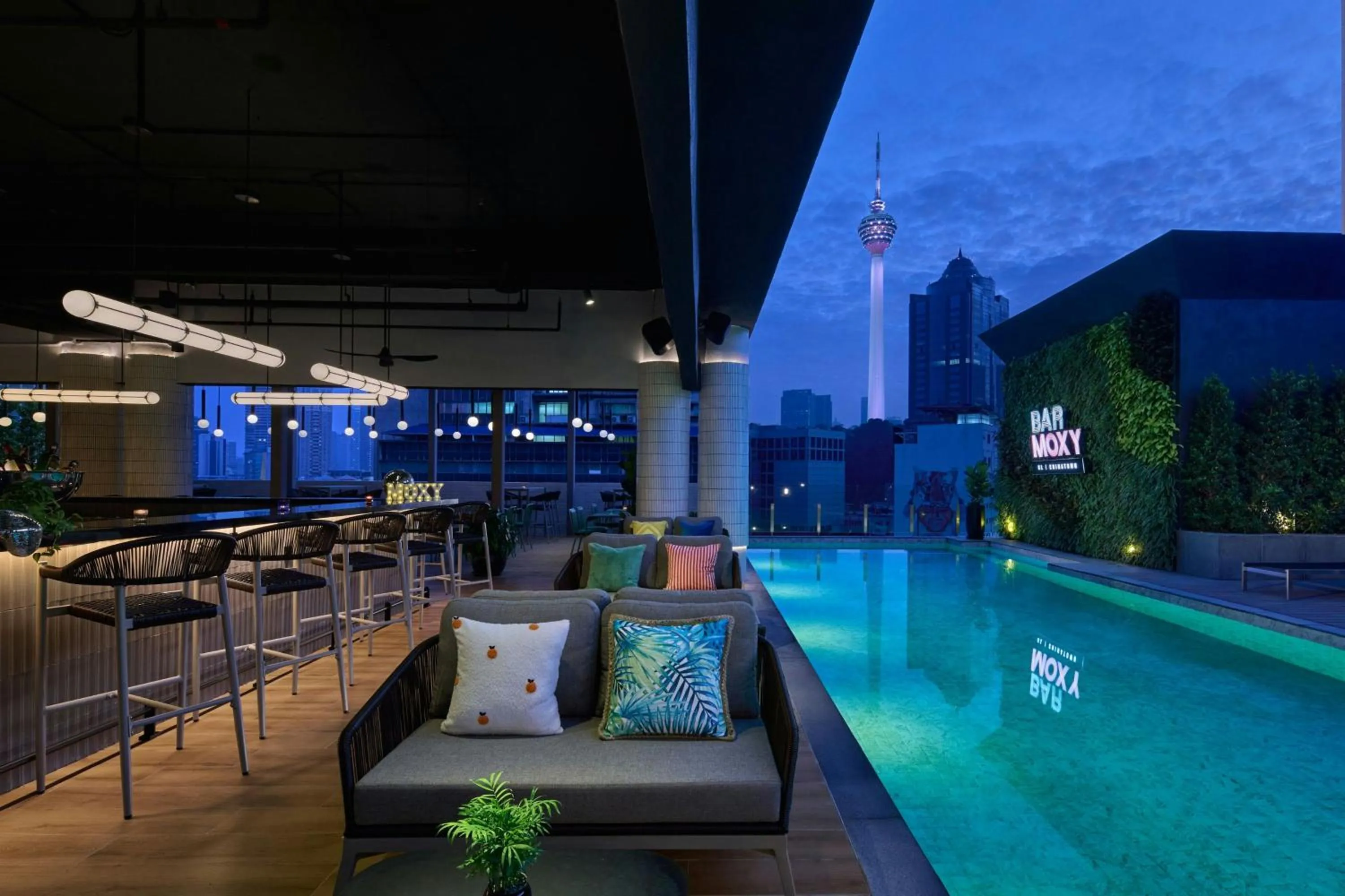 Swimming pool in Moxy Kuala Lumpur Chinatown
