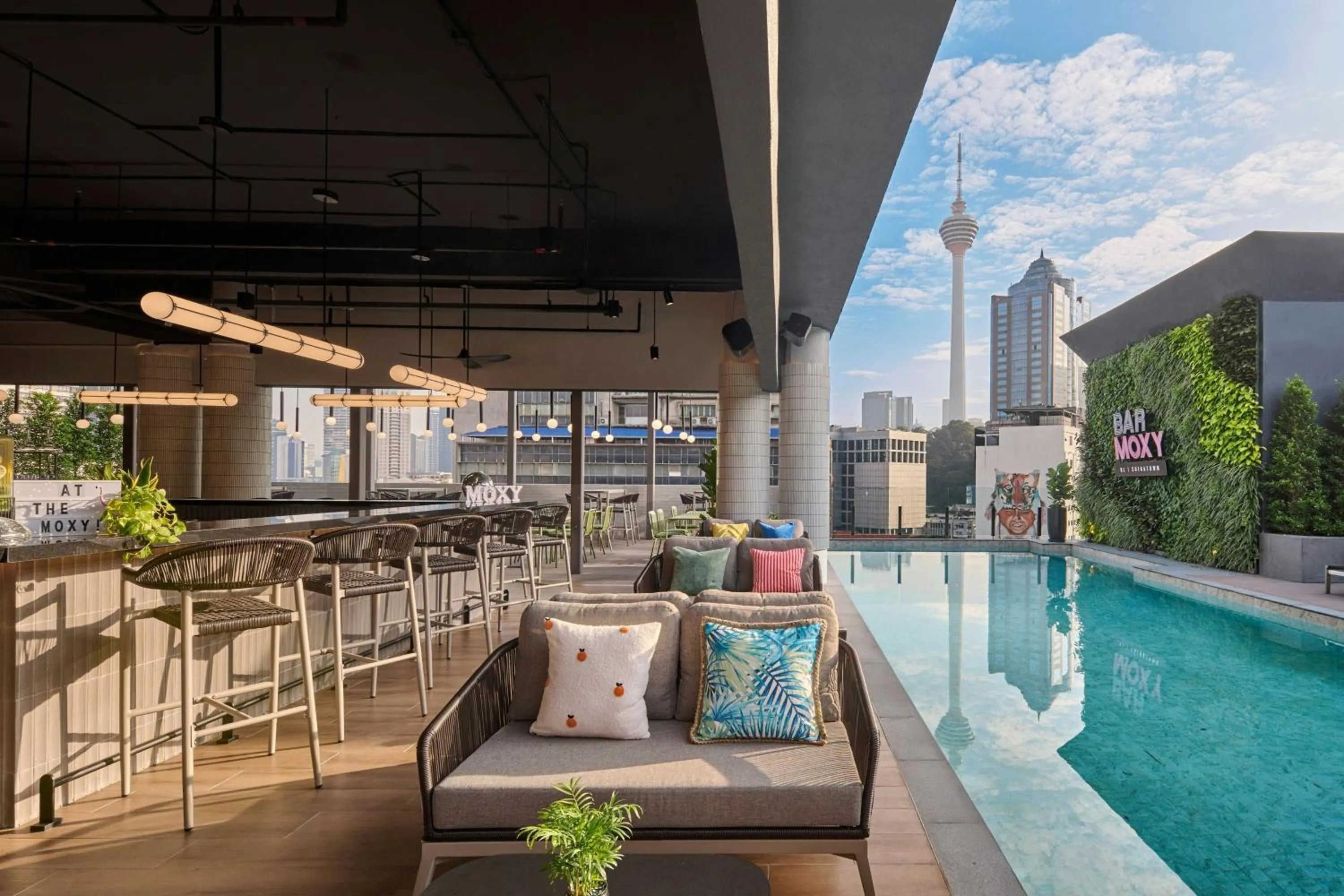 Swimming pool in Moxy Kuala Lumpur Chinatown