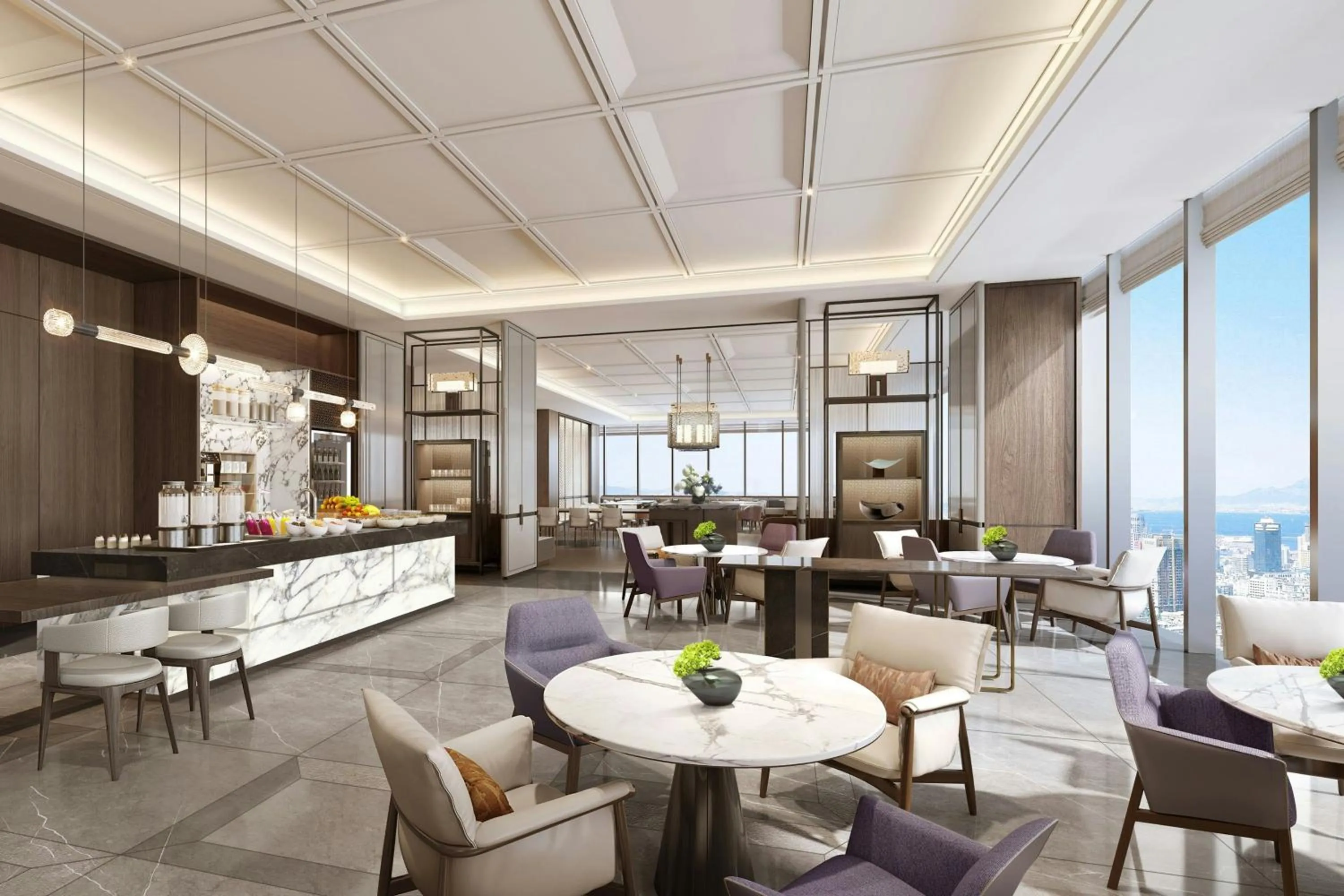 Lounge or bar in Marriott Executive Apartments Suzhou Industrial Park