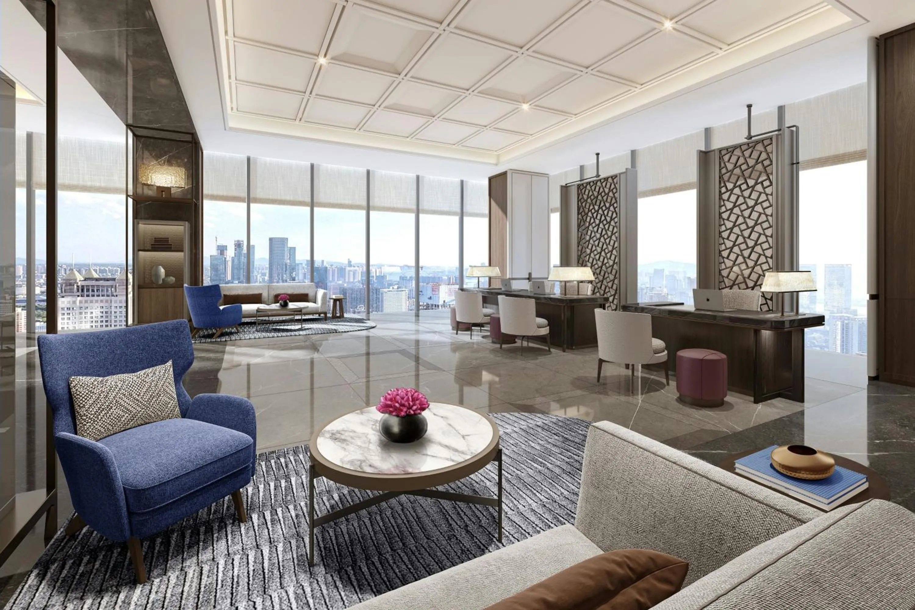 Lobby or reception in Marriott Executive Apartments Suzhou Industrial Park