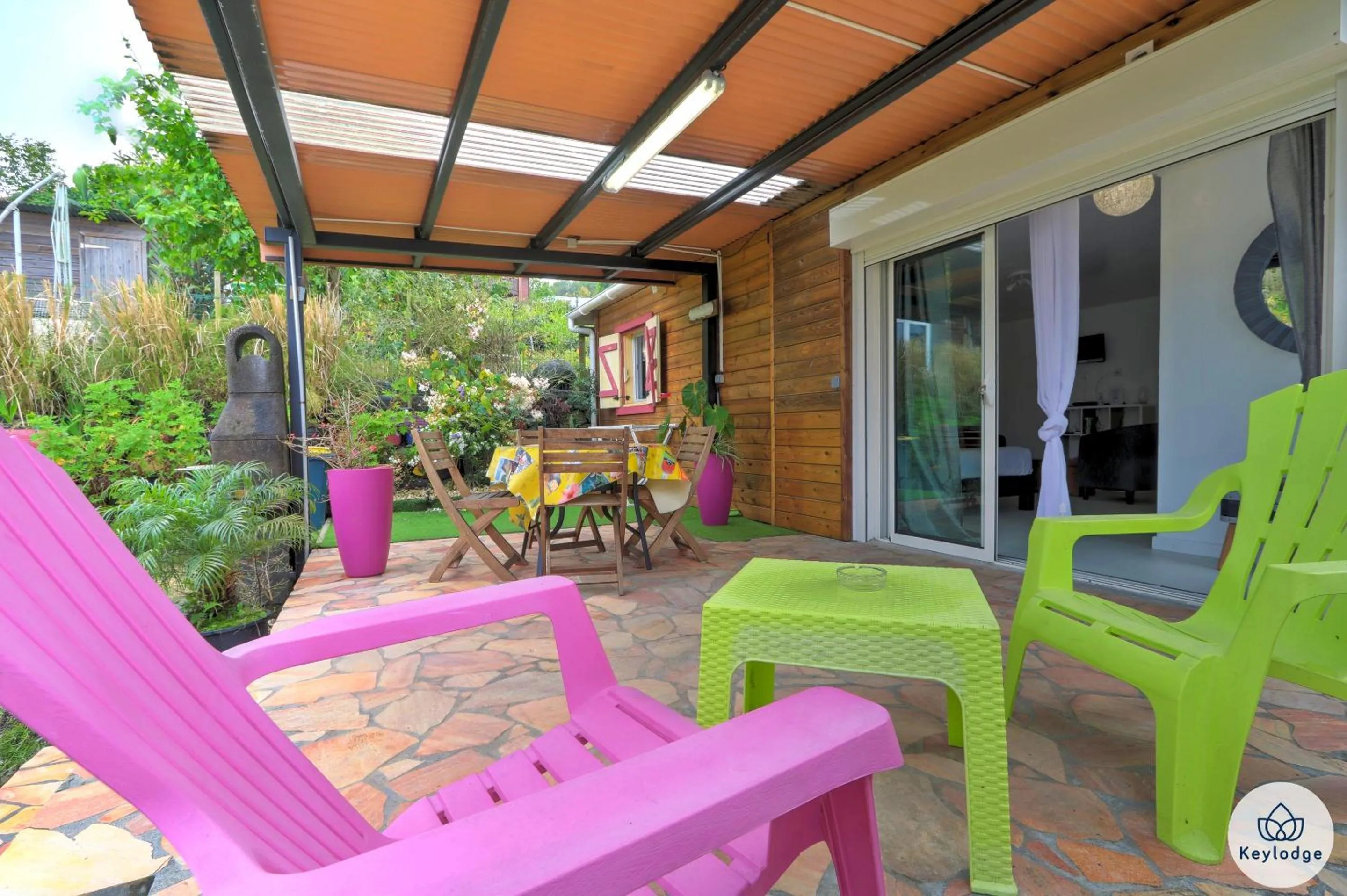 Patio in Les Gites Le Bambou - 3 étoiles - Les Avirons