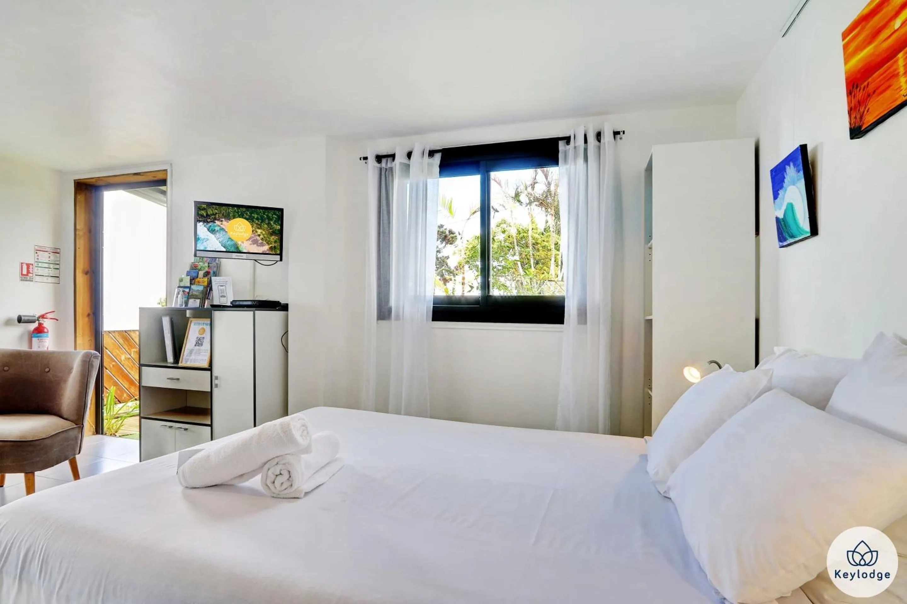 TV and multimedia, Bed in Les Gites Le Bambou - 3 étoiles - Les Avirons