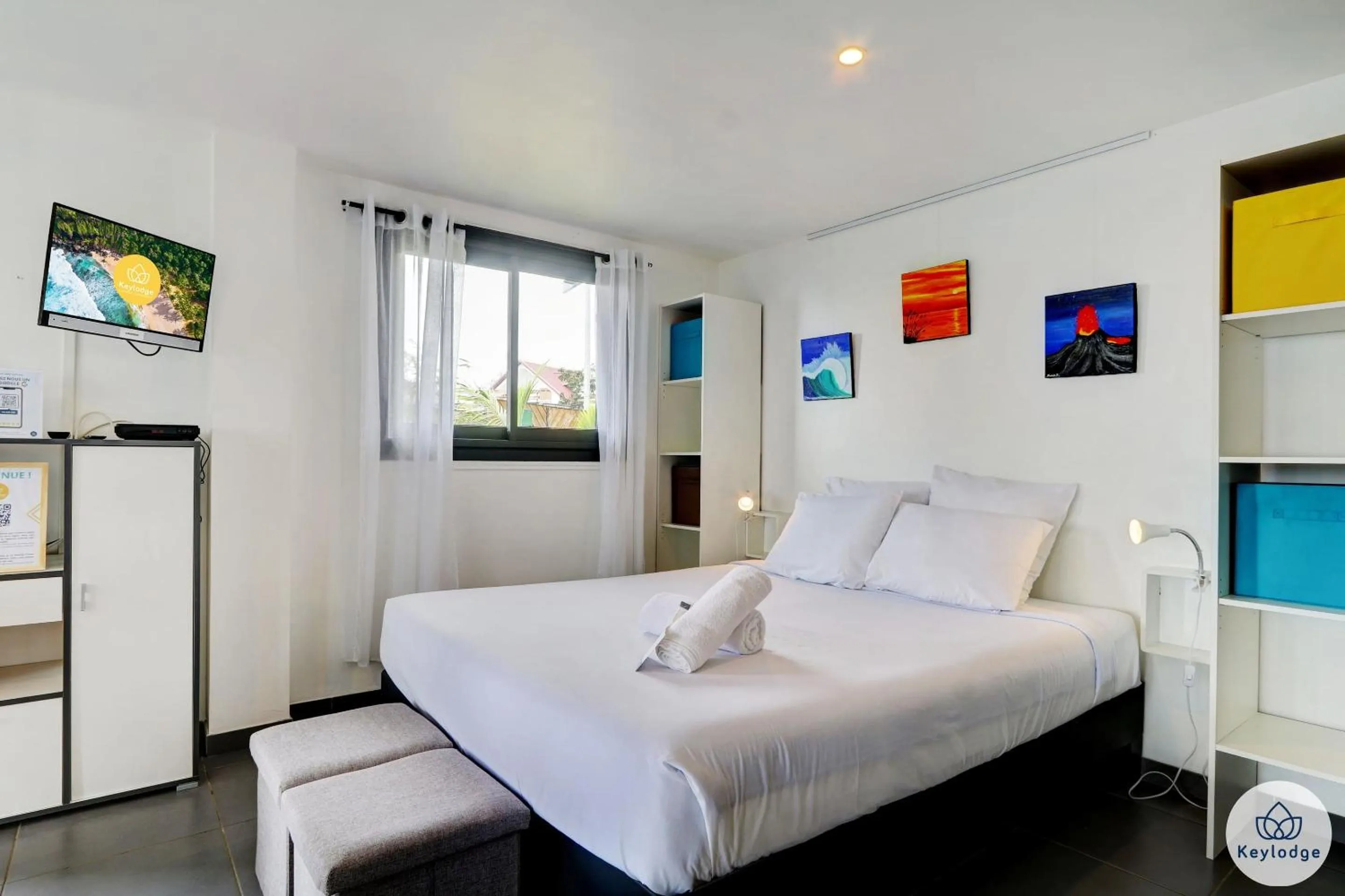 TV and multimedia, Bed in Les Gites Le Bambou - 3 étoiles - Les Avirons