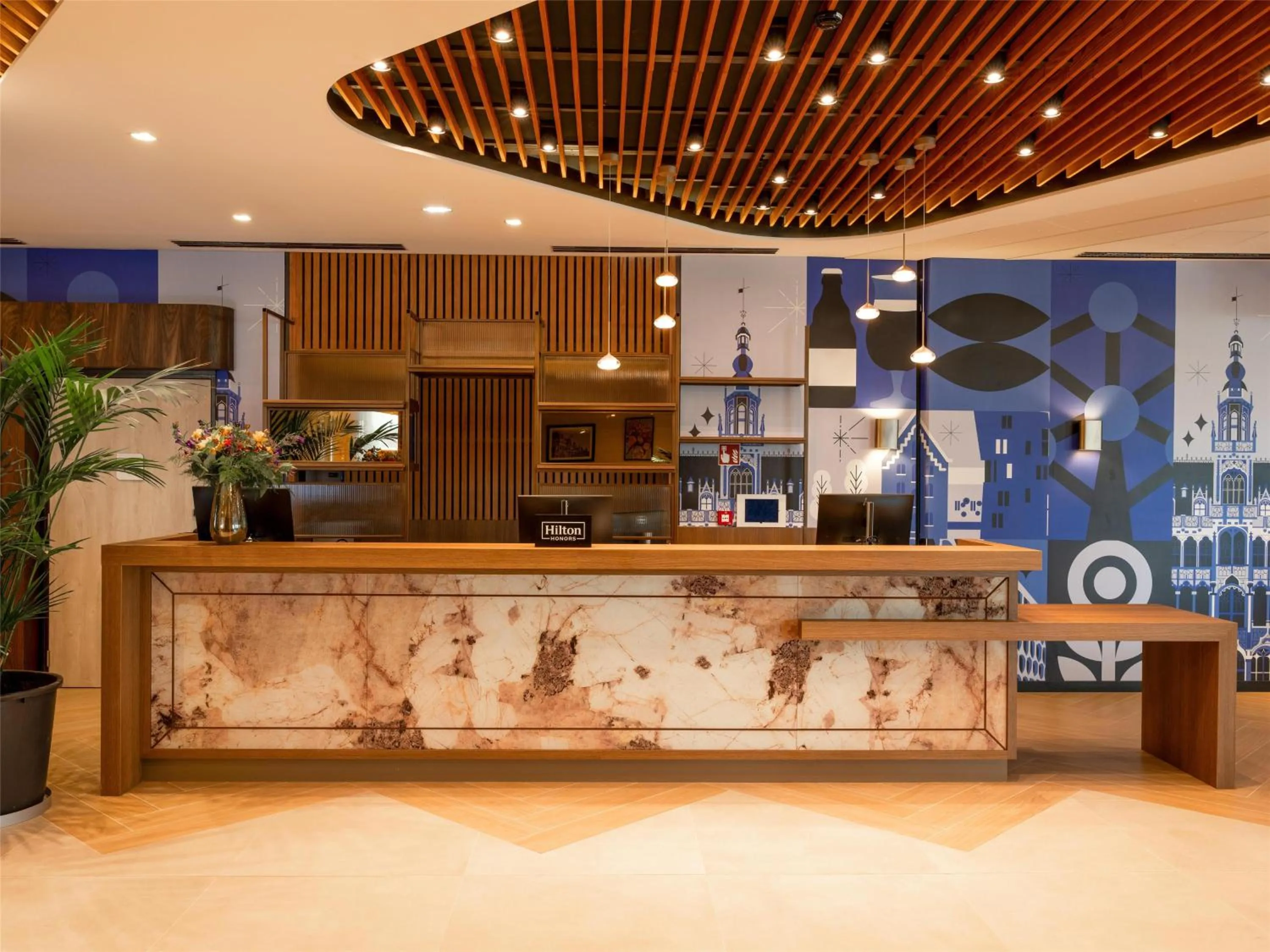Lobby or reception in Hilton Garden Inn Brussels Airport