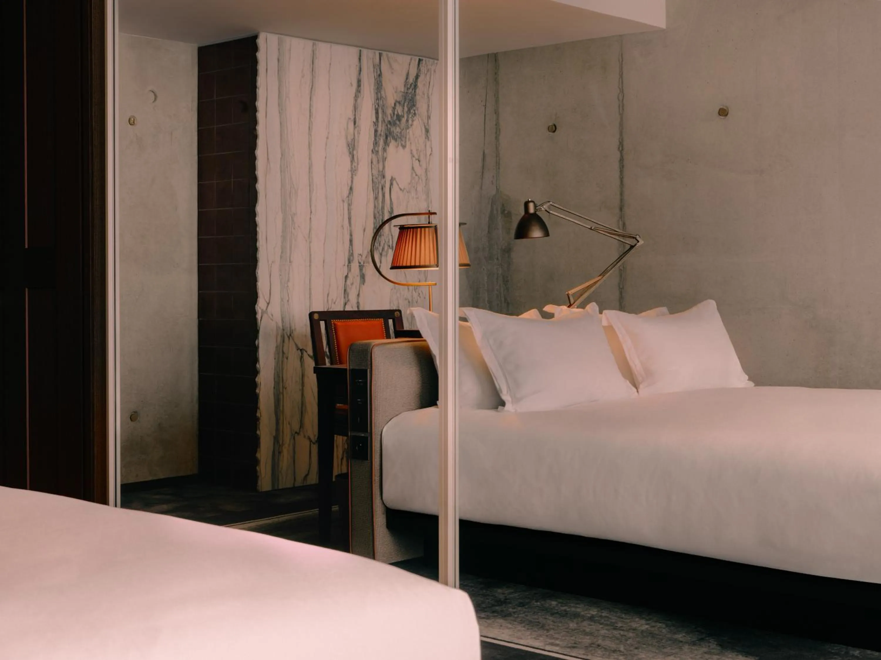 Bedroom, Bed in Maison Heler Metz, Curio Collection By Hilton