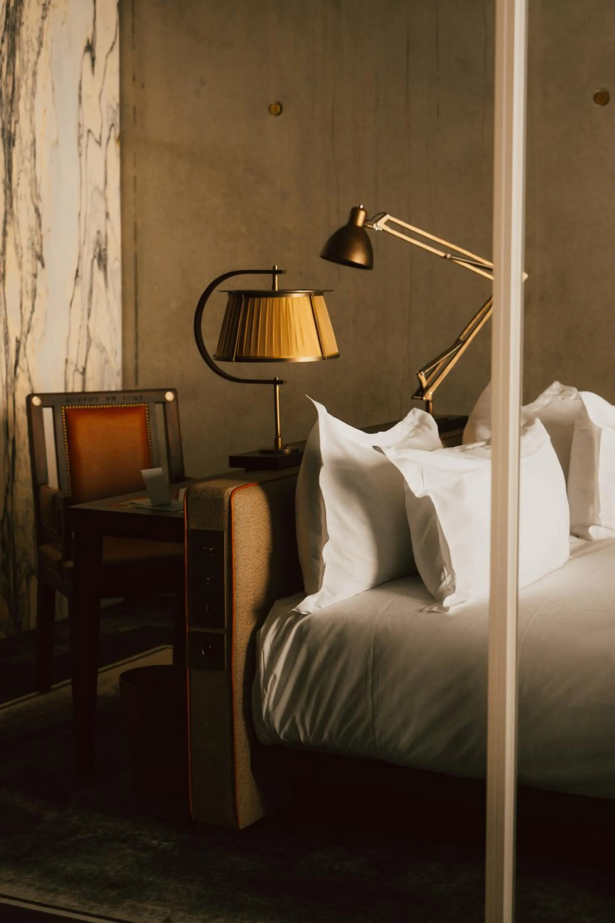 Bedroom, Bed in Maison Heler Metz, Curio Collection By Hilton