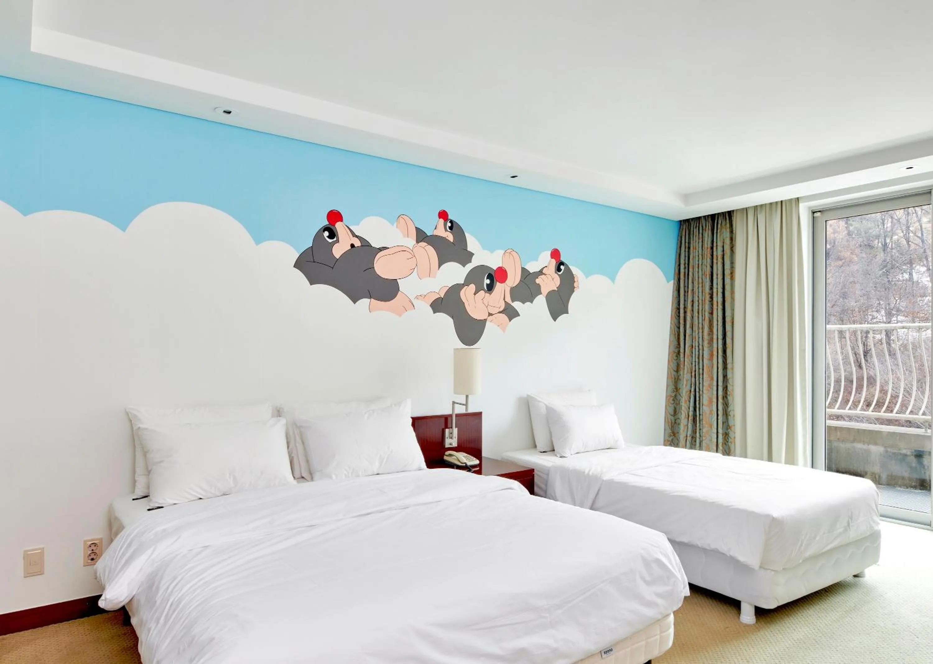 Bed in Pocheon Adonis Hotel