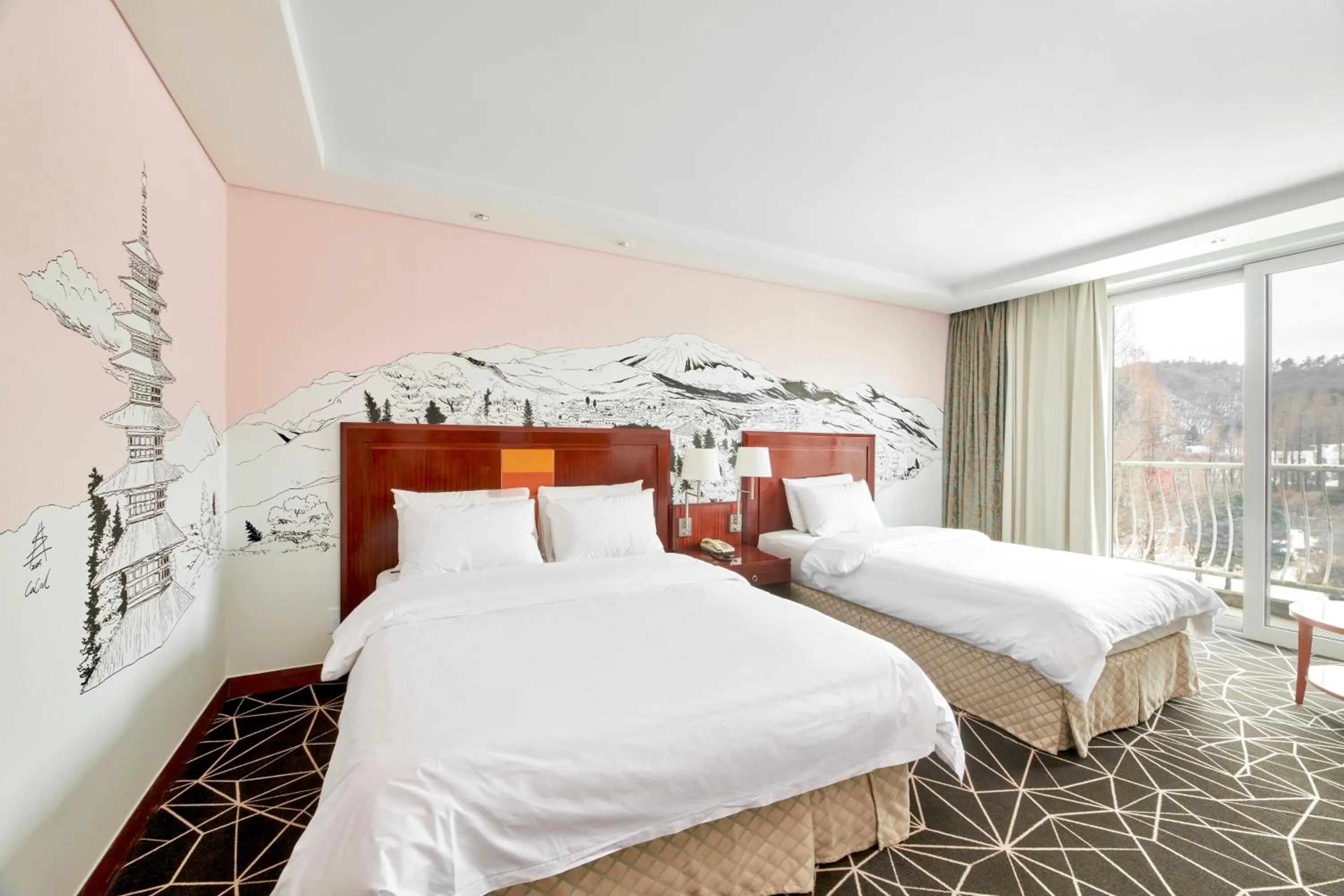 Bed in Pocheon Adonis Hotel