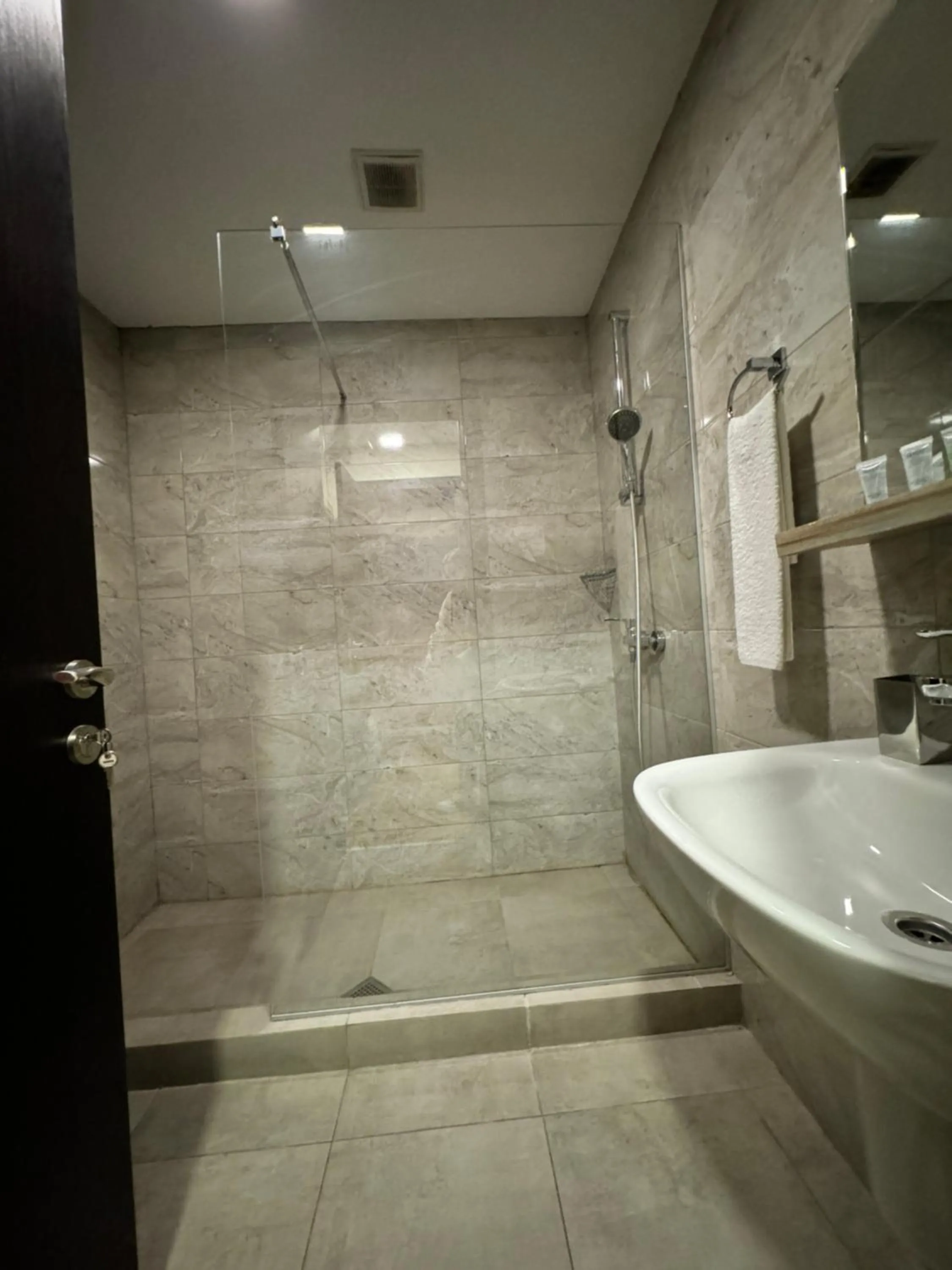 Shower in Reikartz City Tbilisi Hotel