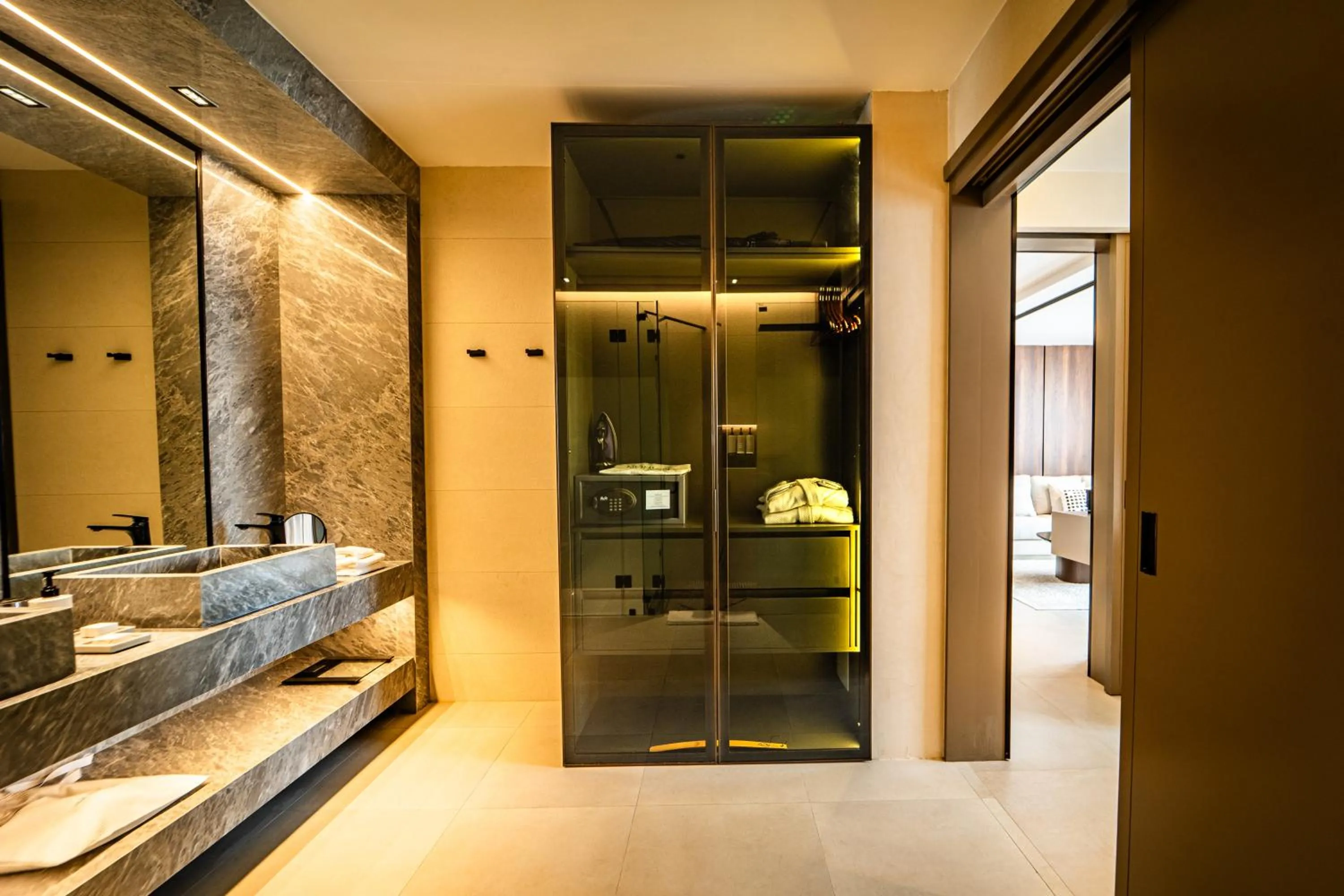 Bathroom, Bed in Nohian Collection Hotels