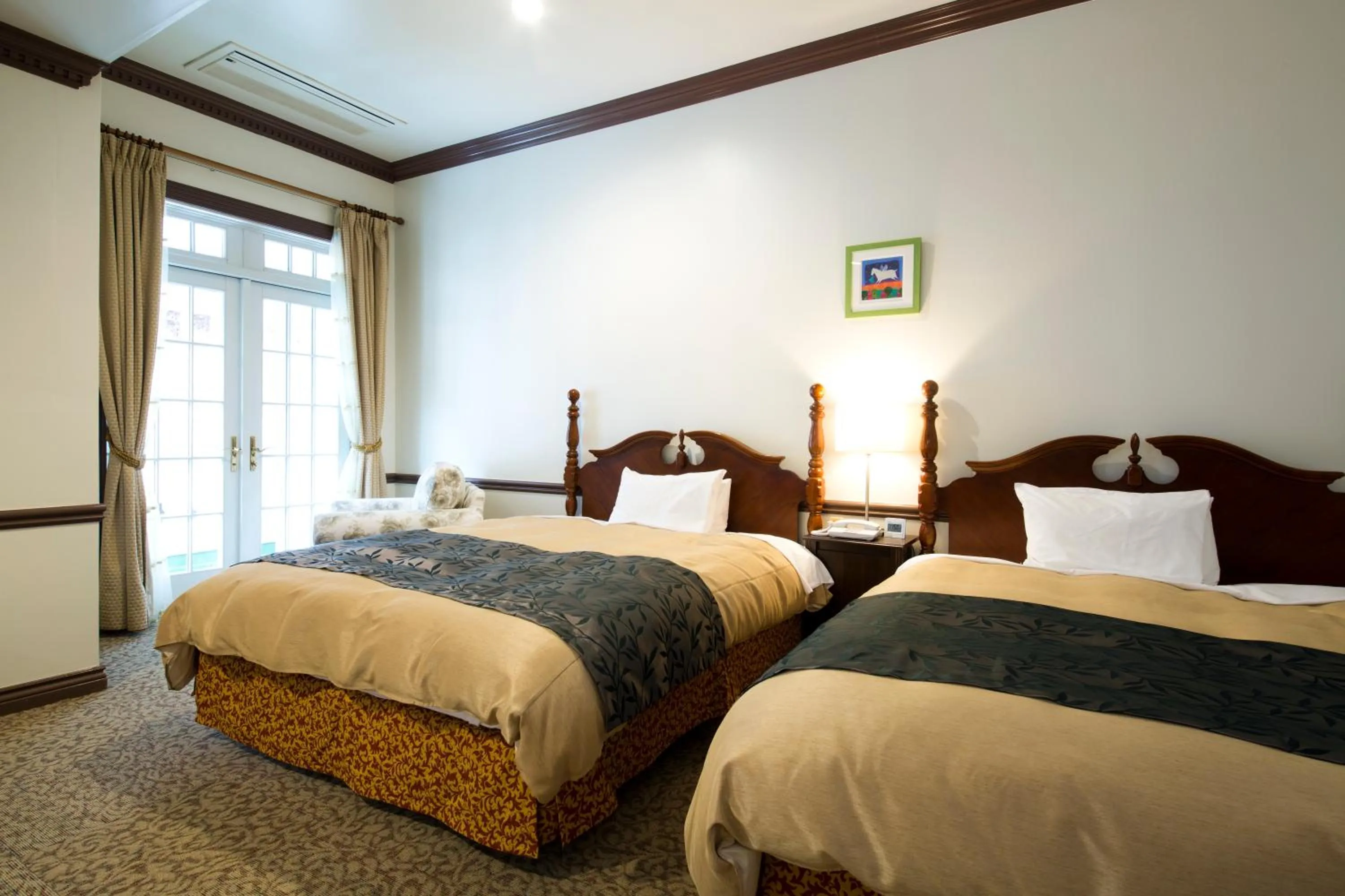 Photo of the whole room, Bed in Yufuin Hotel Mori-no-Terrace