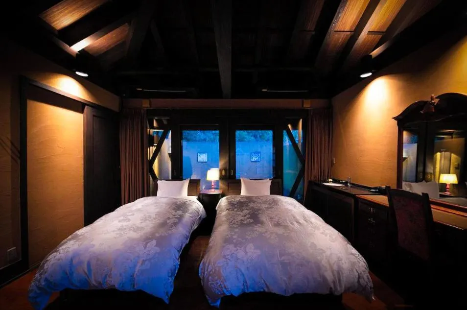 Bed in Yufuin Hotel Mori-no-Terrace