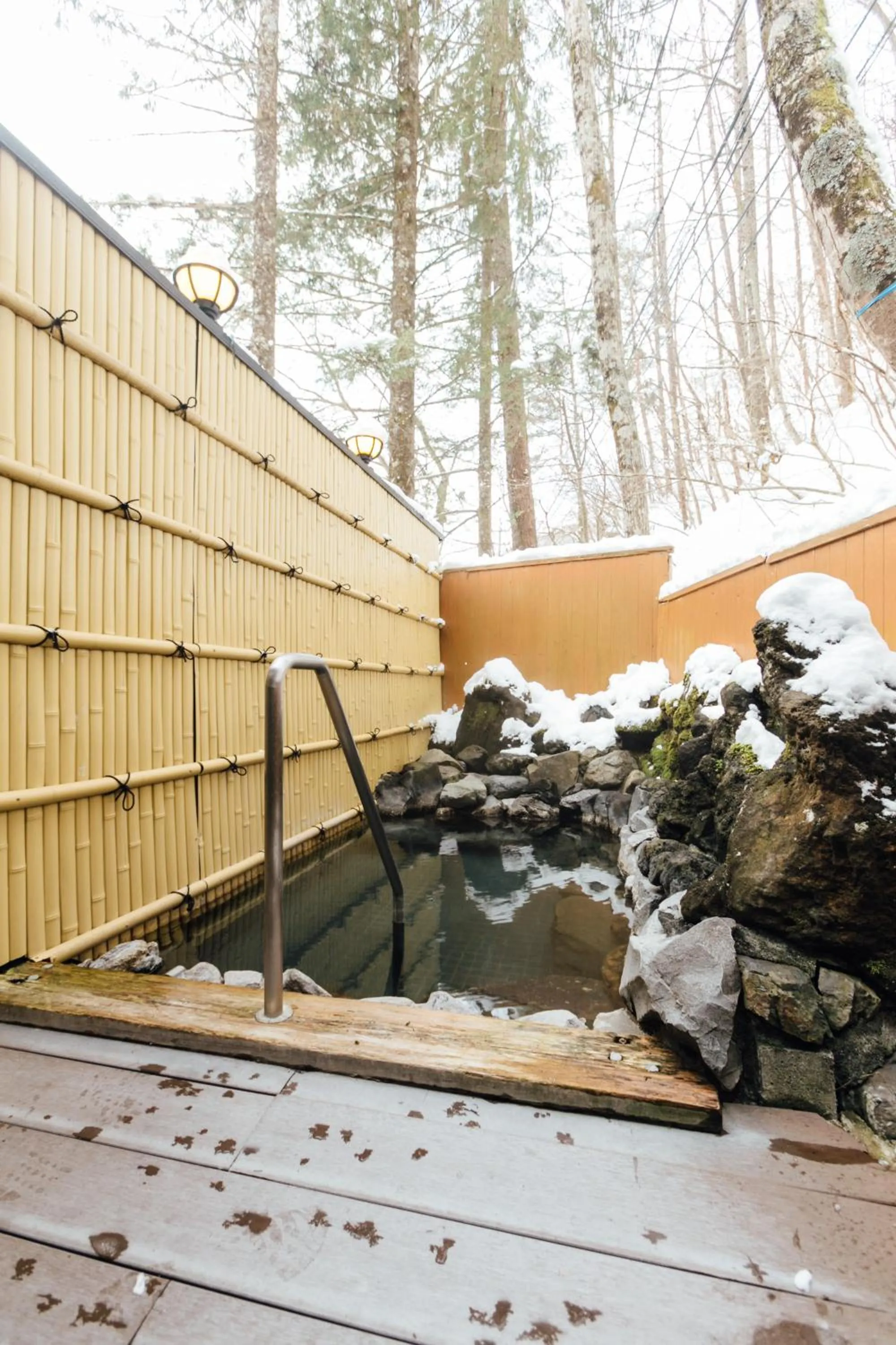 Open Air Bath in Kamikochi Hotel
