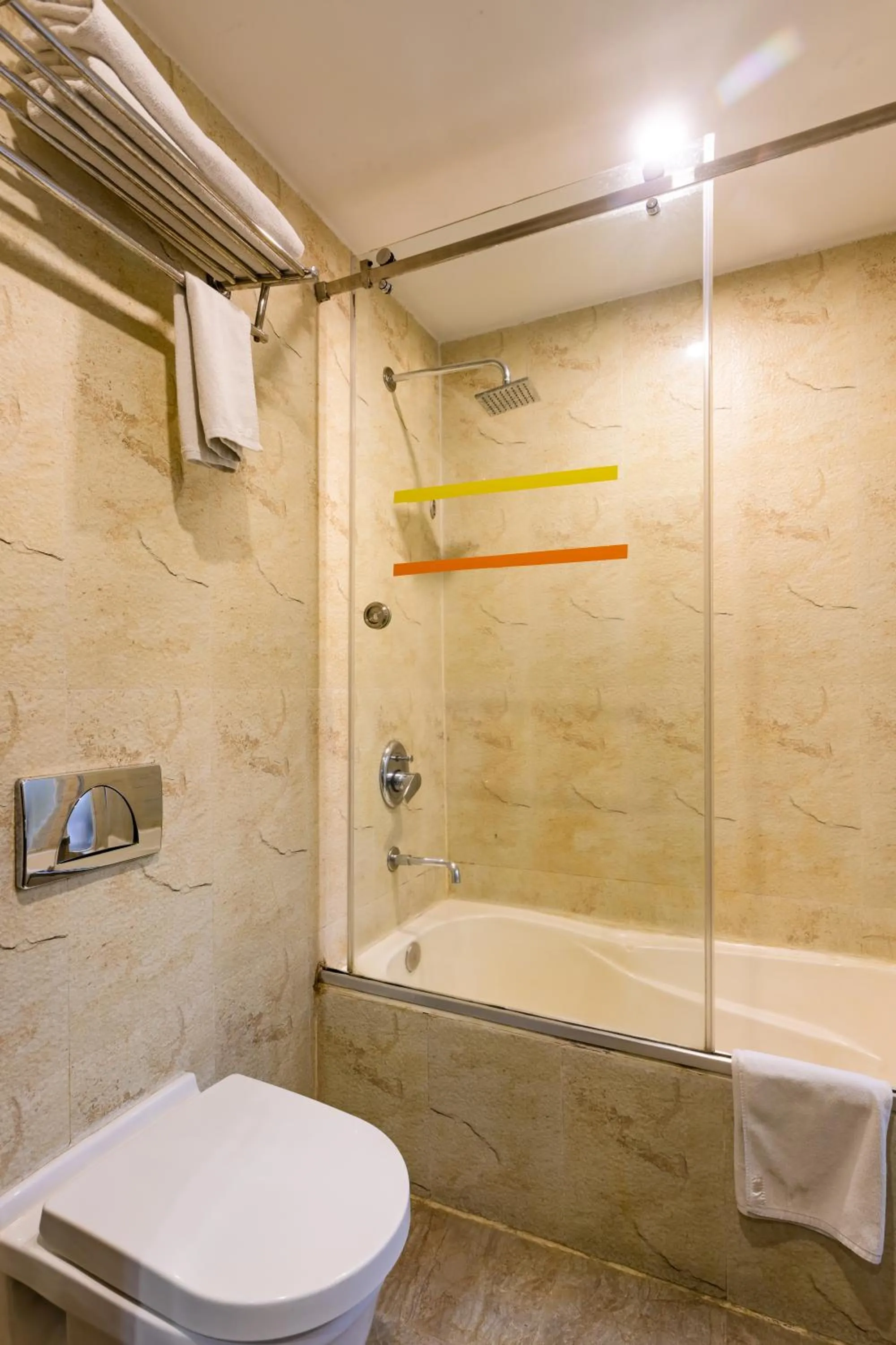 Shower in Yellow Pagoda Hotel