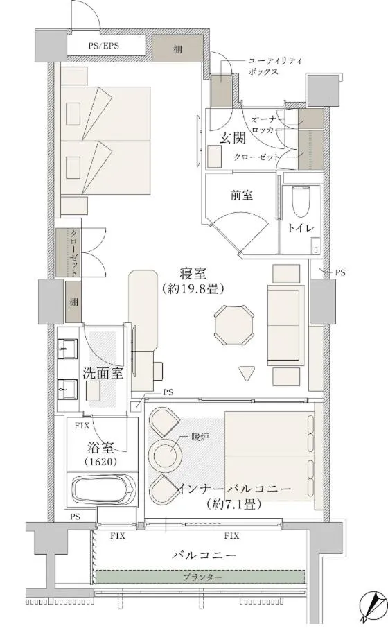 Floor plan in Glamday Style Hotel & Resort Kyu-Karuizawa